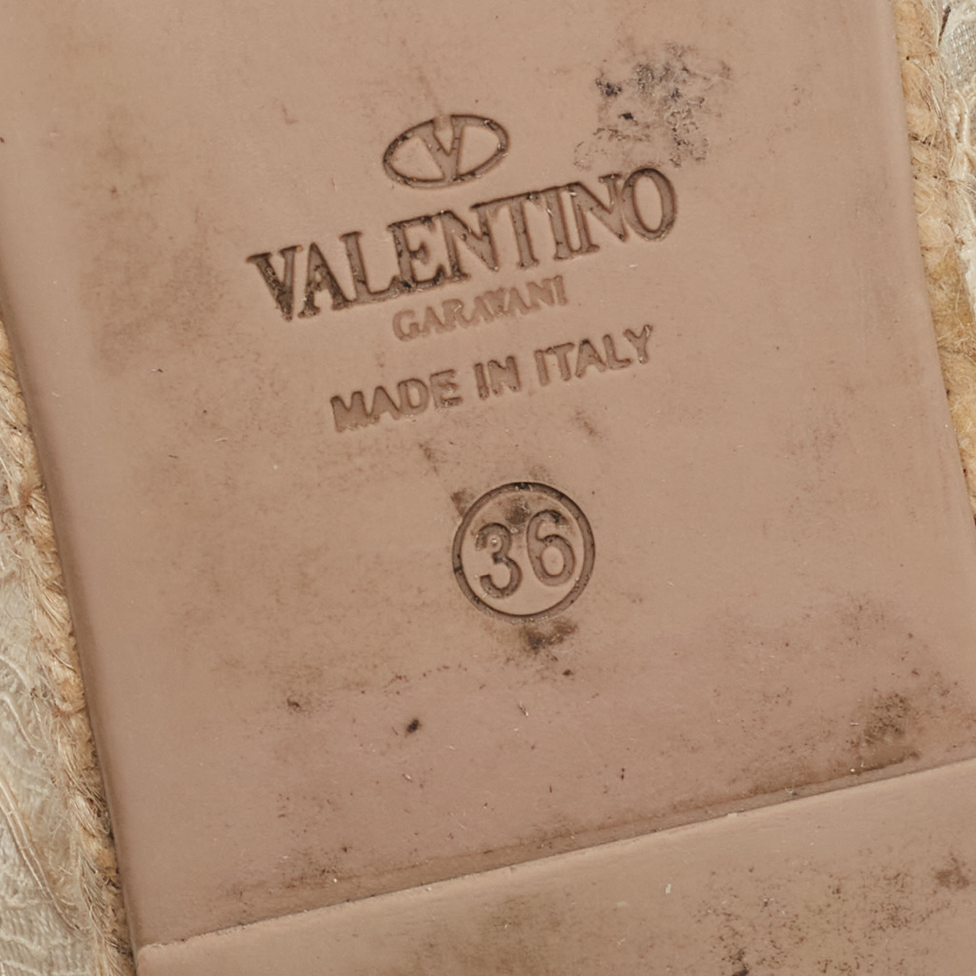 Valentino Tri-Color Lace Flat Espadrilles Size 36