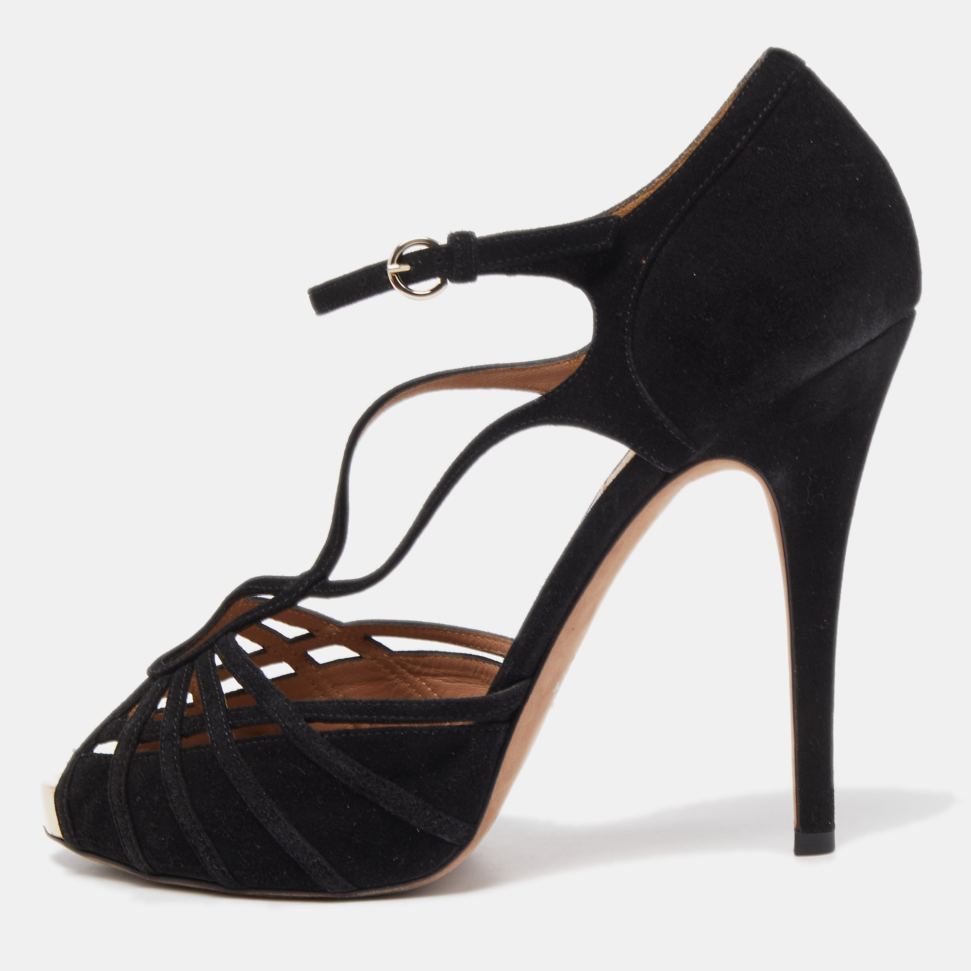Valentino black suede strappy sandals size 39
