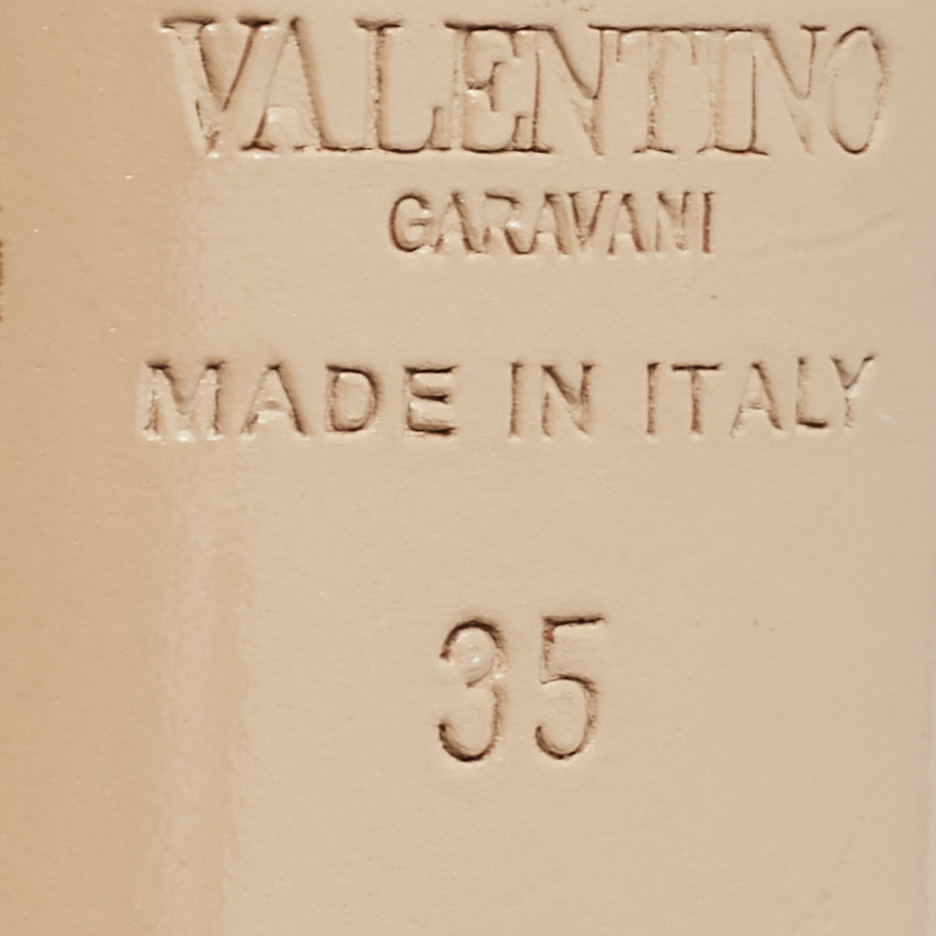 Valentino Orange/Beige Leather Rockstud Pumps Size 35