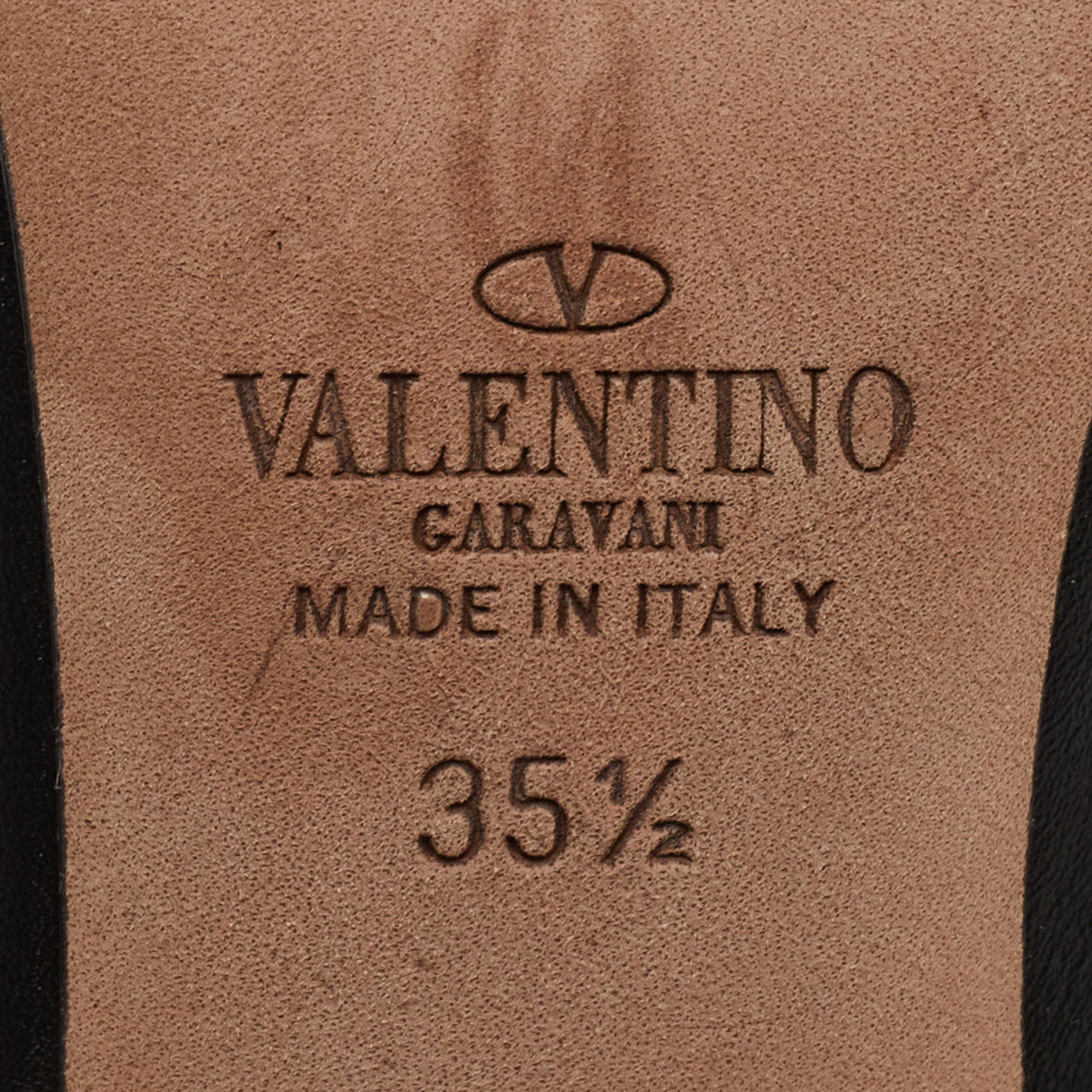Valentino Multicolor Leather Rockstud  Ankle Strap Pumps Size 35.5