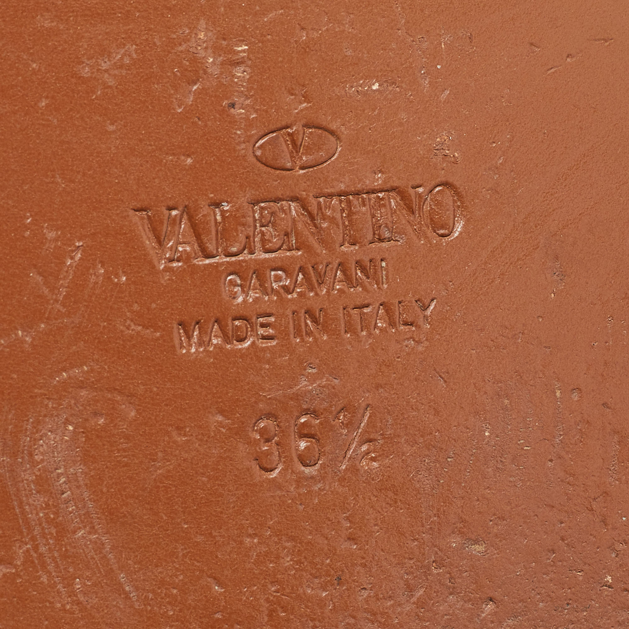 Valentino White Patent Leather Rockstud Flat Slides Size 36.5