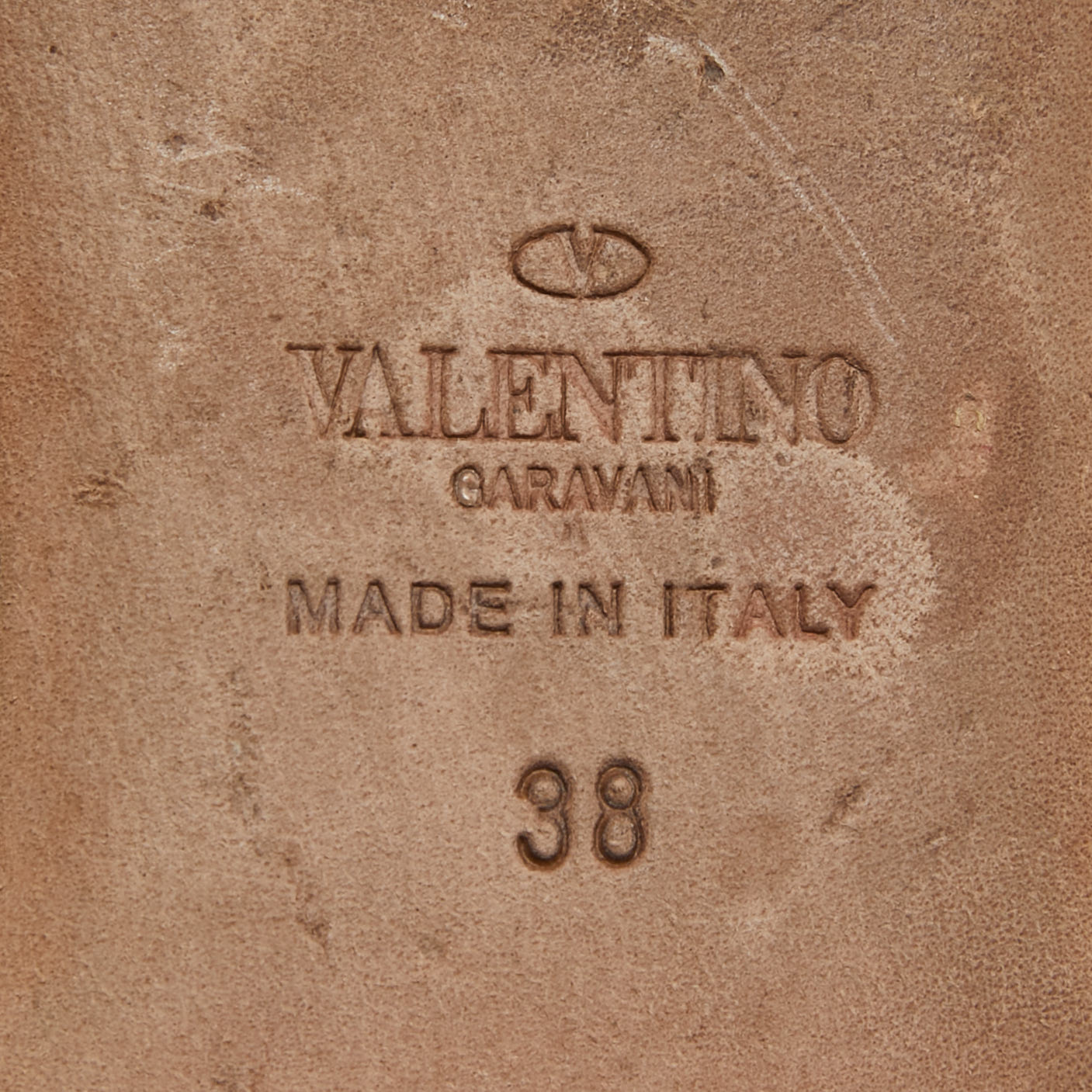 Valentino Metallic Leather Rockstud Ballet Flats Size 38