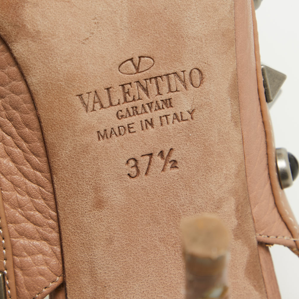 Valentino Beige Leather Rockstud Pumps Size 37.5