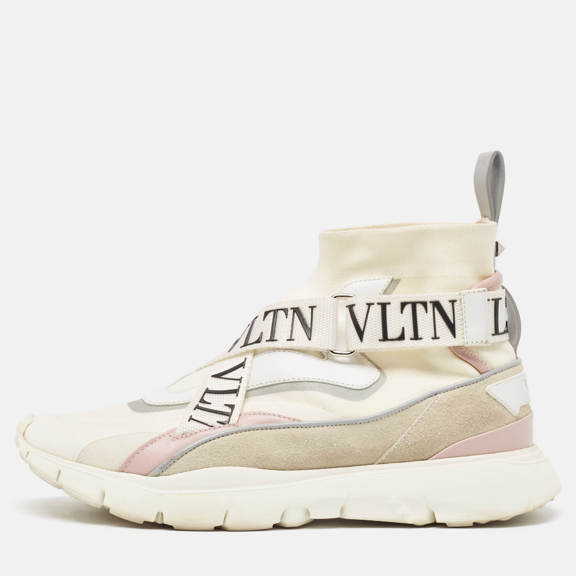 Valentino multicolor suede and fabric vltn heroes sneakers size 37.5