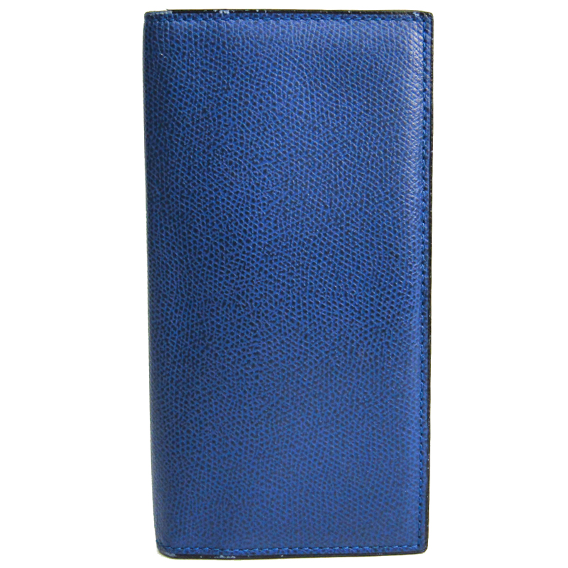 Image of Valextra Blue Leather Long Wallet