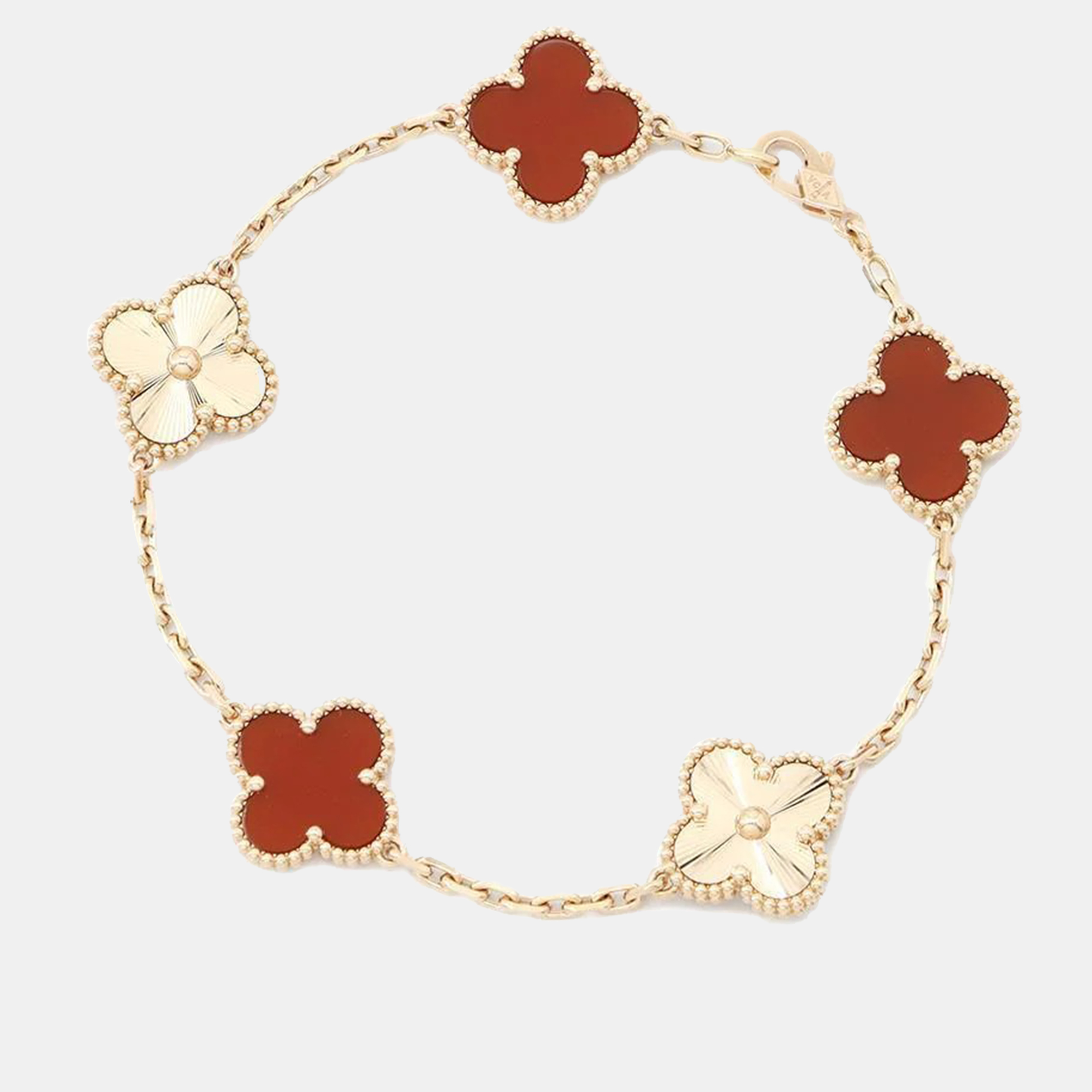 Van Cleef & Arpels 18K Rose Gold Vintage Alhambra 5 Motif Bracelet
Van Cleef & Arpels 18K Rose Gold Vintage Alhambra 5 Motif Bracelet