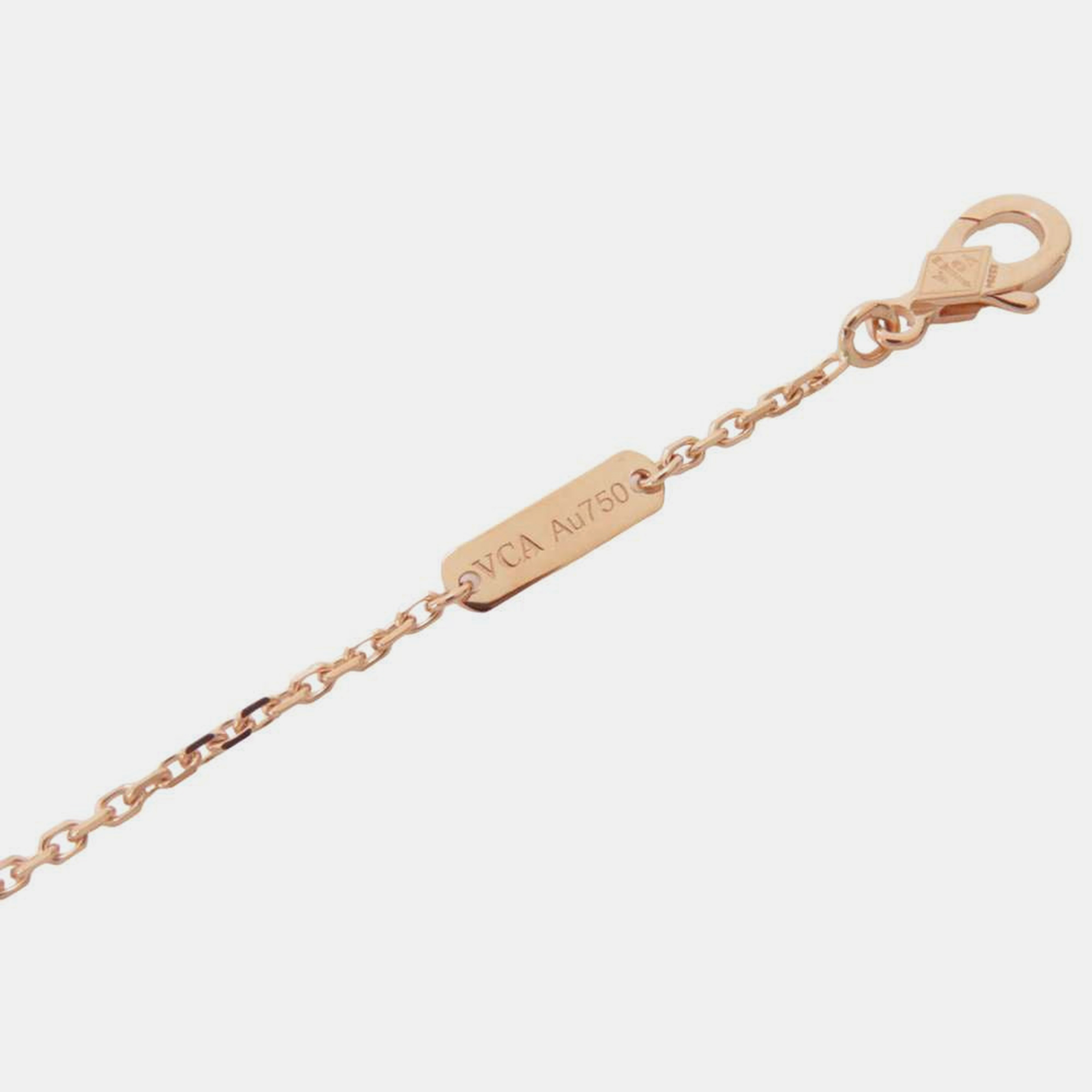 Van Cleef & Arpels 18K Pink Gold Vintage Alhambra Necklace