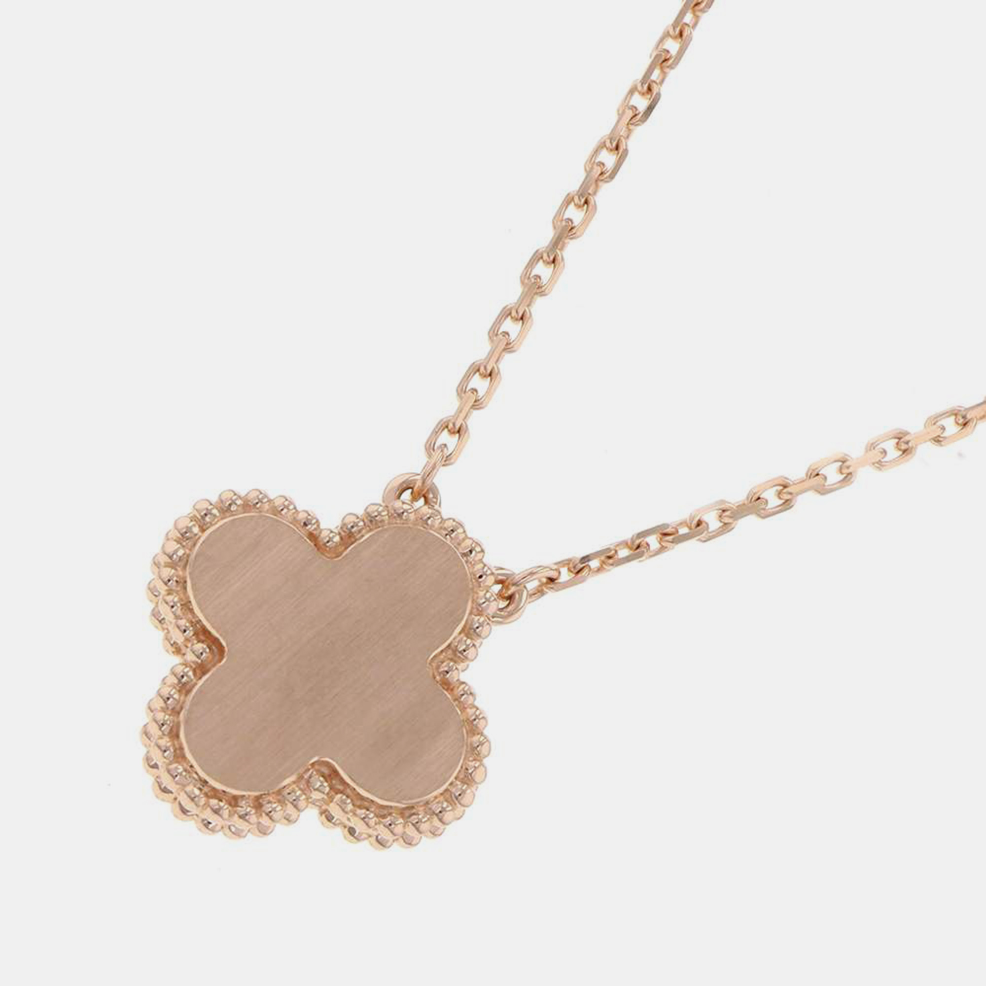 Van Cleef & Arpels 18K Pink Gold Vintage Alhambra Necklace