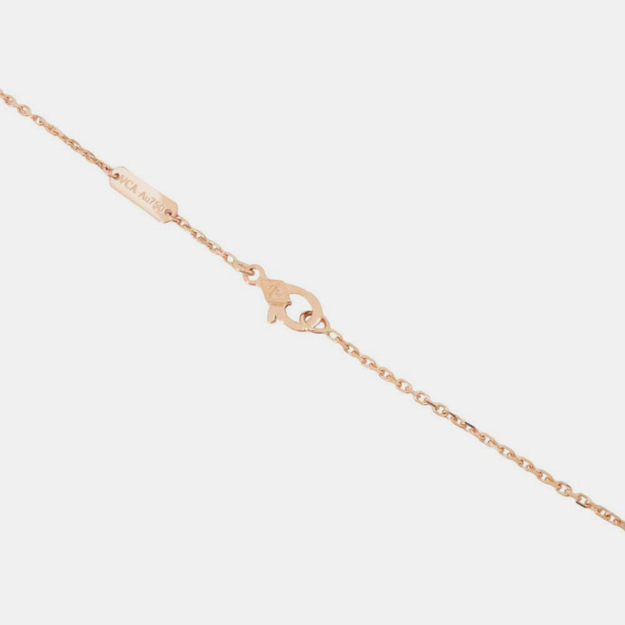 Van Cleef & Arpels 18K Pink Gold Vintage Alhambra Necklace