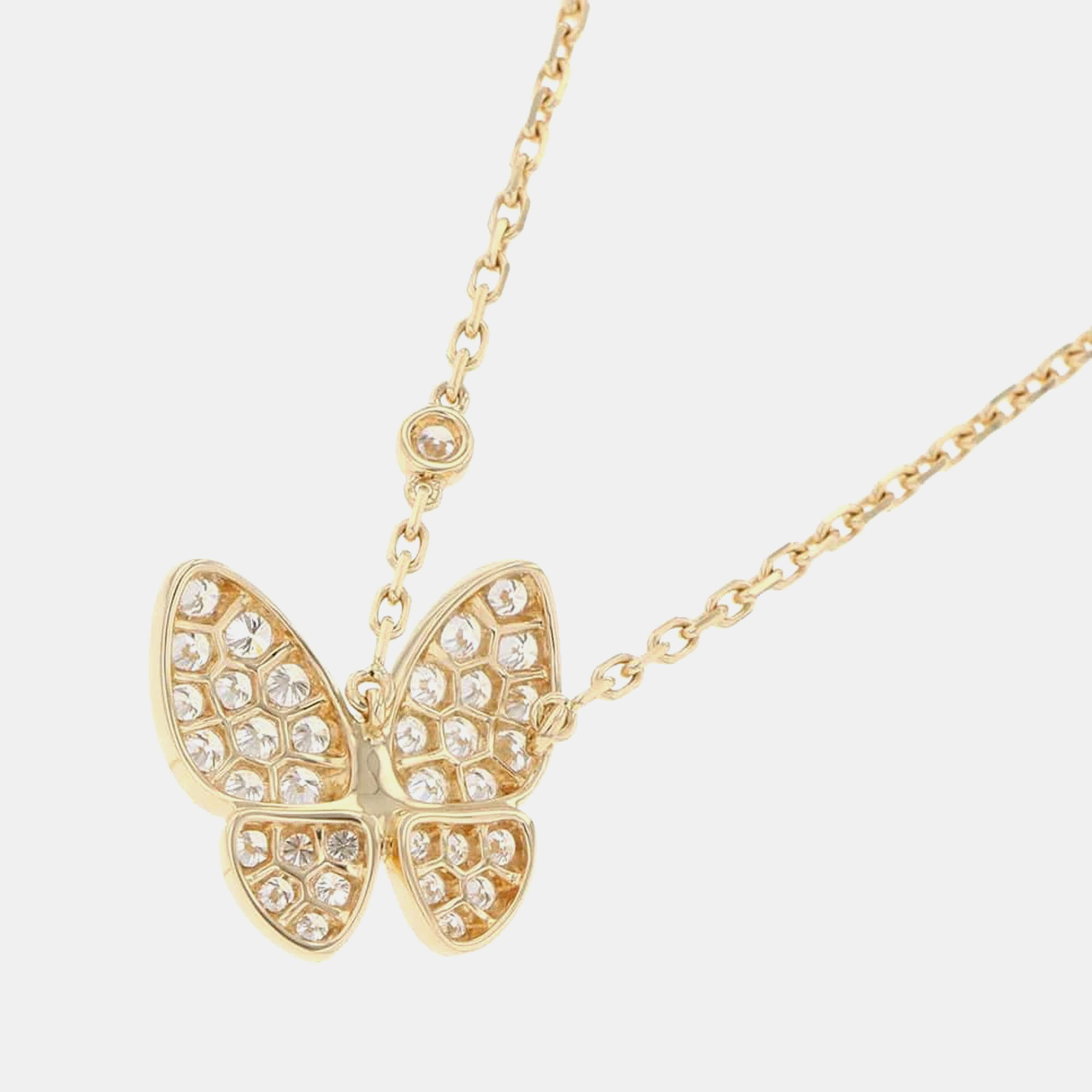 Van Cleef & Arpels 18K Yellow Gold and Diamond Two Butterfly Pendant Necklace
Van Cleef & Arpels 18K Yellow Gold and Diamond Two Butterfly Pendant Necklace