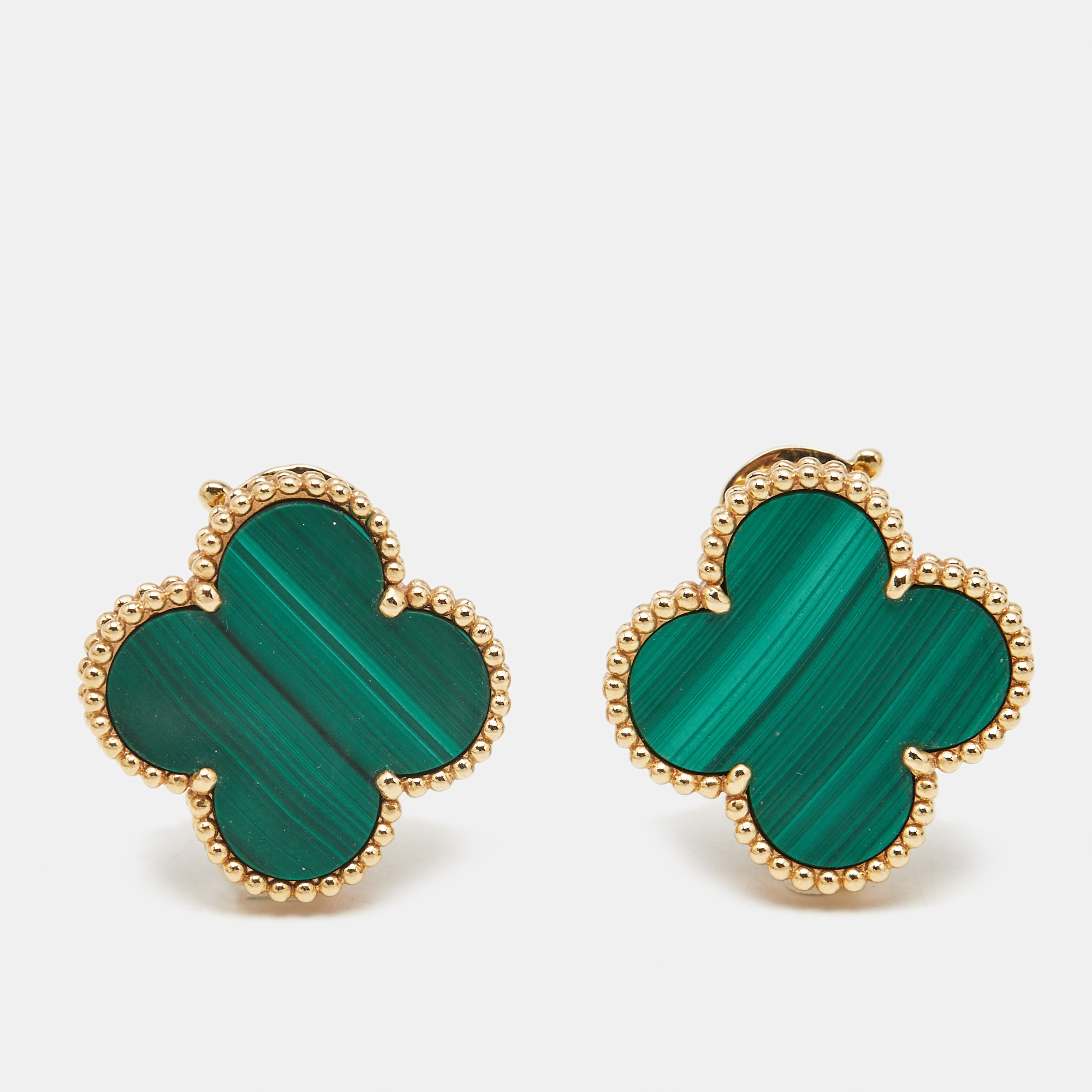Van Cleef & Arpels Magic Alhambra Malachite 18k Yellow Gold Earrings
Van Cleef & Arpels Magic Alhambra Malachite 18k Yellow Gold Earrings