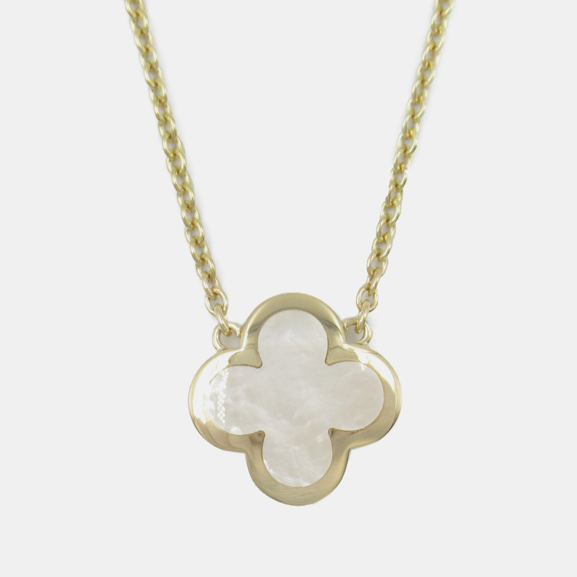 Van Cleef & Arpels 18K Yellow Gold and Mother of Pearl Pure Alhambra Pendant Necklace
Van Cleef & Arpels 18K Yellow Gold and Mother of Pearl Pure Alhambra Pendant Necklace