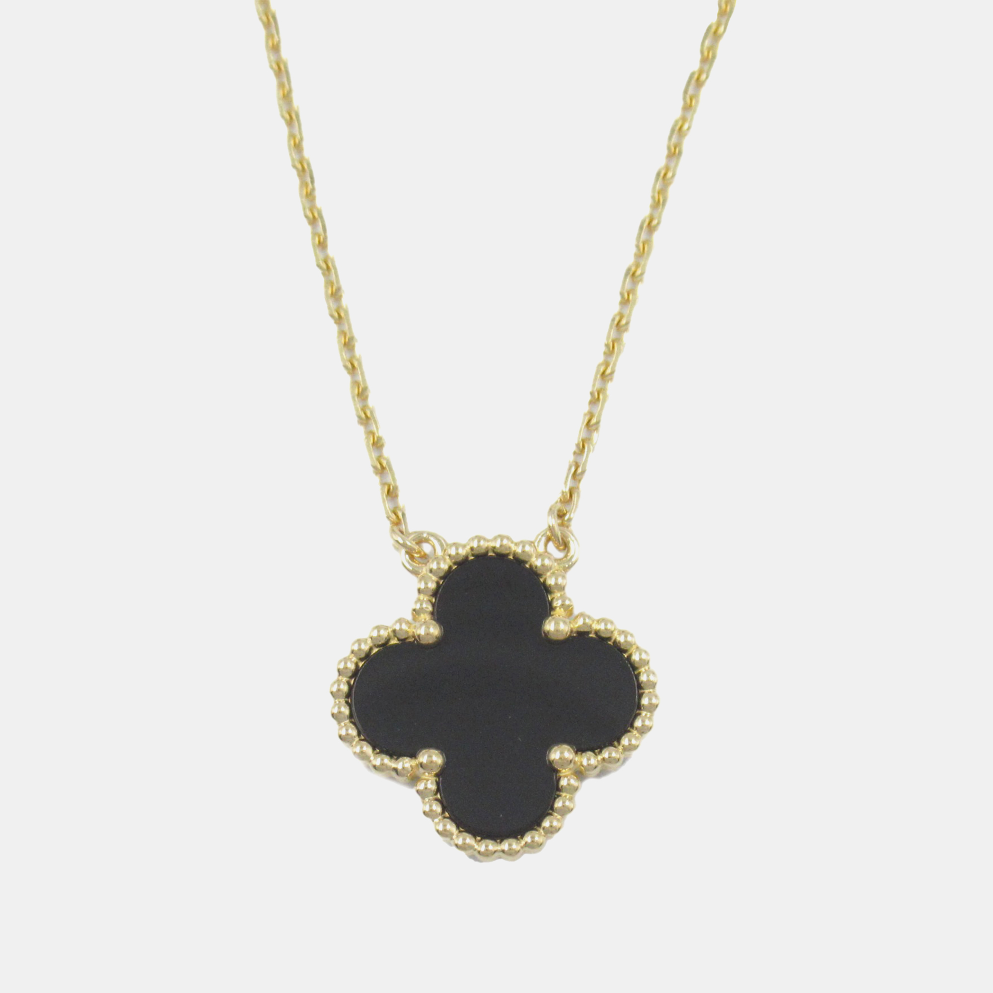 Van Cleef & Arpels 18K Yellow Gold and Onyx Vintage Alhambra Pendant Necklace
Van Cleef & Arpels 18K Yellow Gold and Onyx Vintage Alhambra Pendant Necklace