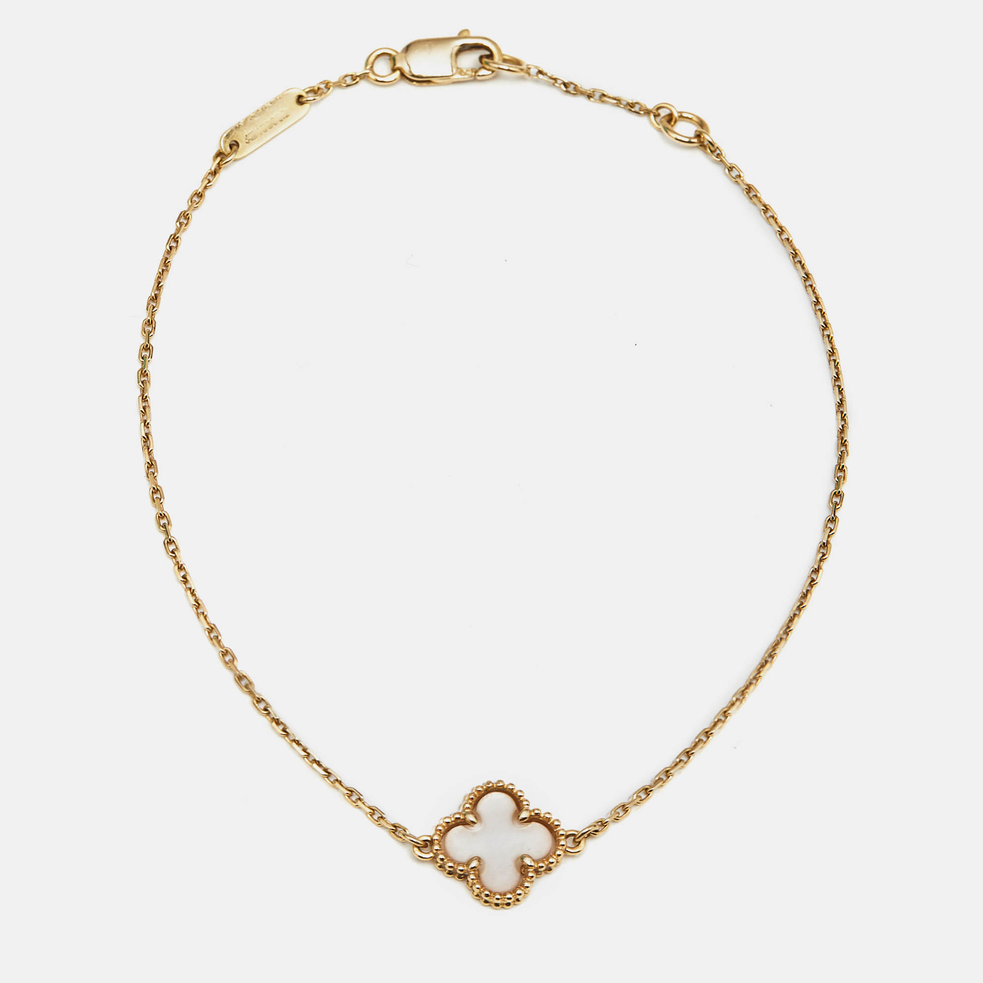 Van Cleef & Arpels Sweet Alhambra Mother of Pearl 18k Yellow Gold Bracelet
Van Cleef & Arpels Sweet Alhambra Mother of Pearl 18k Yellow Gold Bracelet