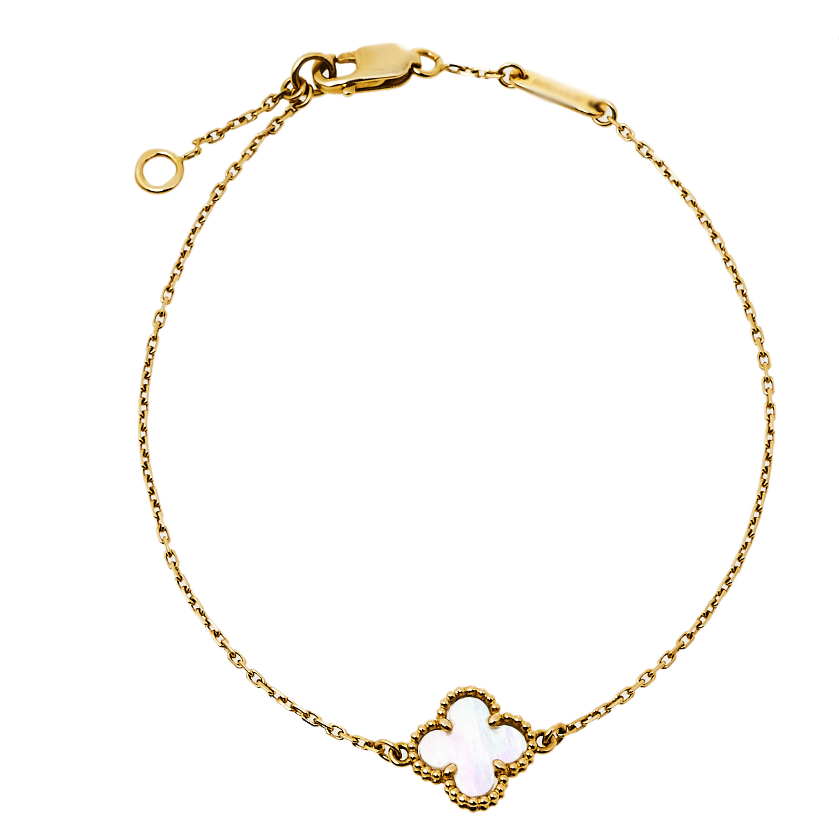 Van Cleef & Arples Sweet Alhambra Mother of Pearl 18K Yellow Gold Bracelet
