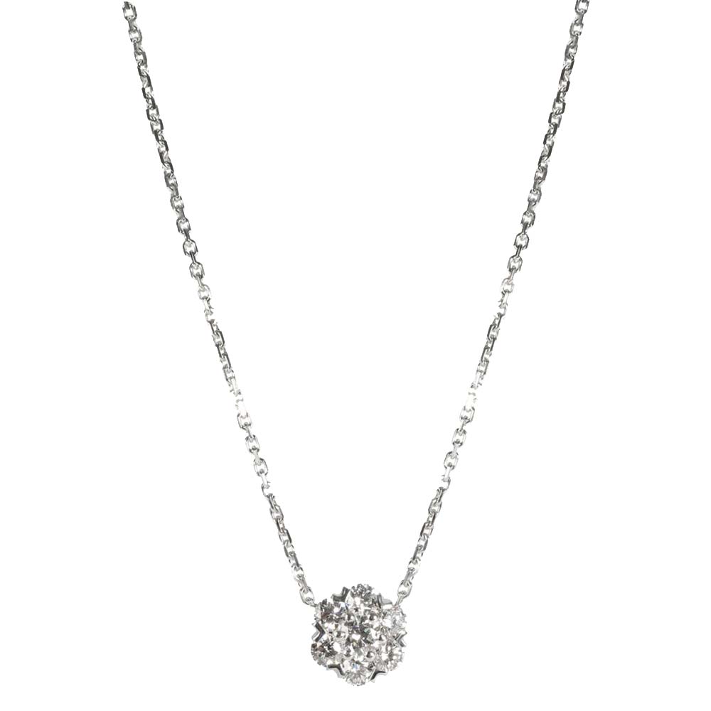 Van Cleef & Arpels Fleurette Diamond 18K White Gold Necklace