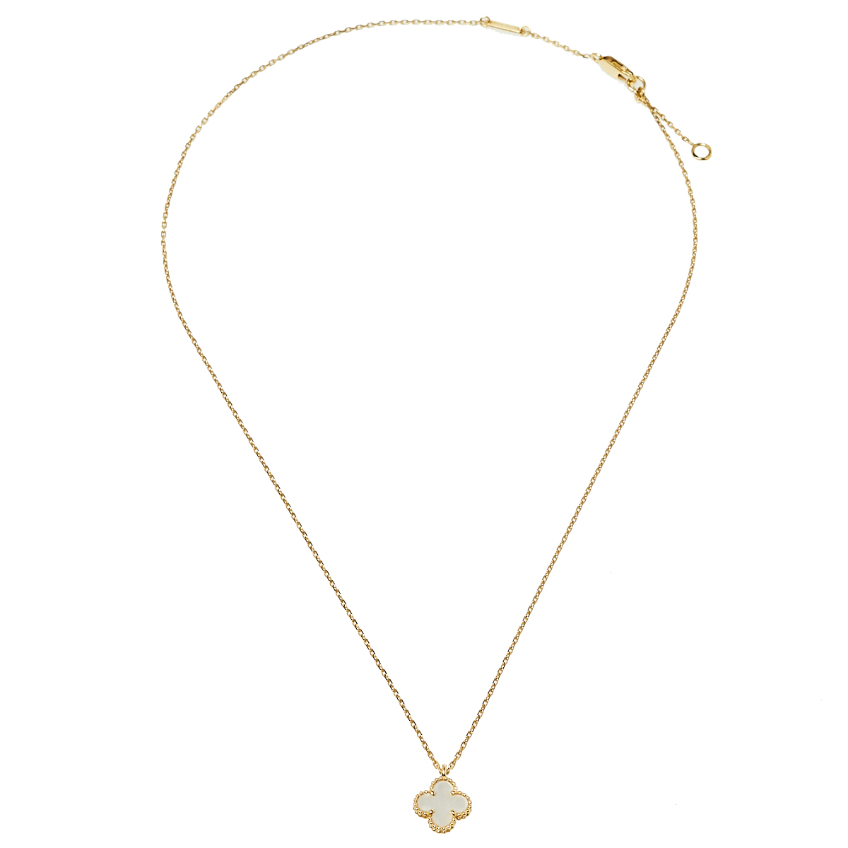 Van Cleef & Arpels Sweet Alhambra Mother of Pearl 18K Yellow Gold Necklace 
Van Cleef & Arpels Sweet Alhambra Mother of Pearl 18K Yellow Gold Necklace