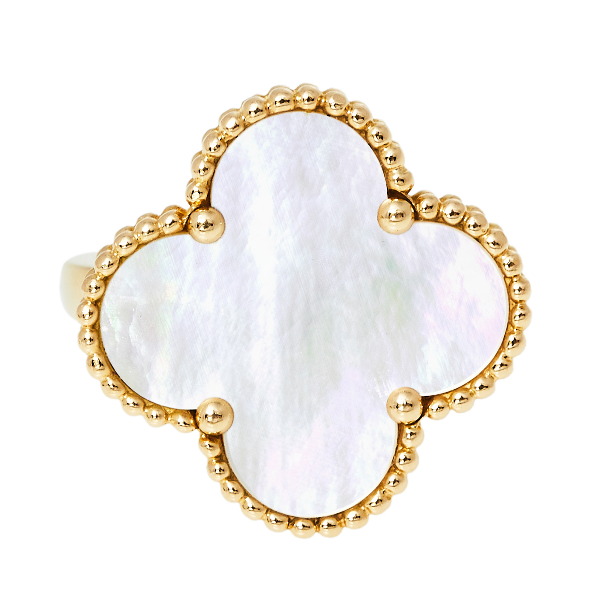 Van Cleef & Arpels Magic Alhambra Mother of Pearl 18K Yellow Gold Ring Size
Van Cleef & Arpels Magic Alhambra Mother of Pearl 18K Yellow Gold Ring Size