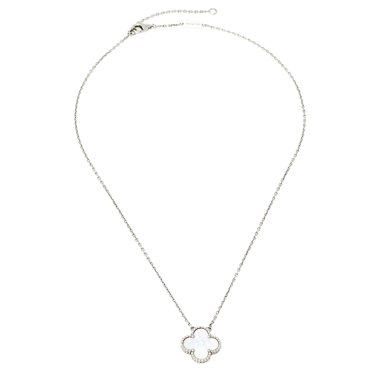 Van Cleef & Arpels Vintage Alhambra Mother of Pearl 18K White Gold Necklace
Van Cleef & Arpels Vintage Alhambra Mother of Pearl 18K White Gold Necklace
