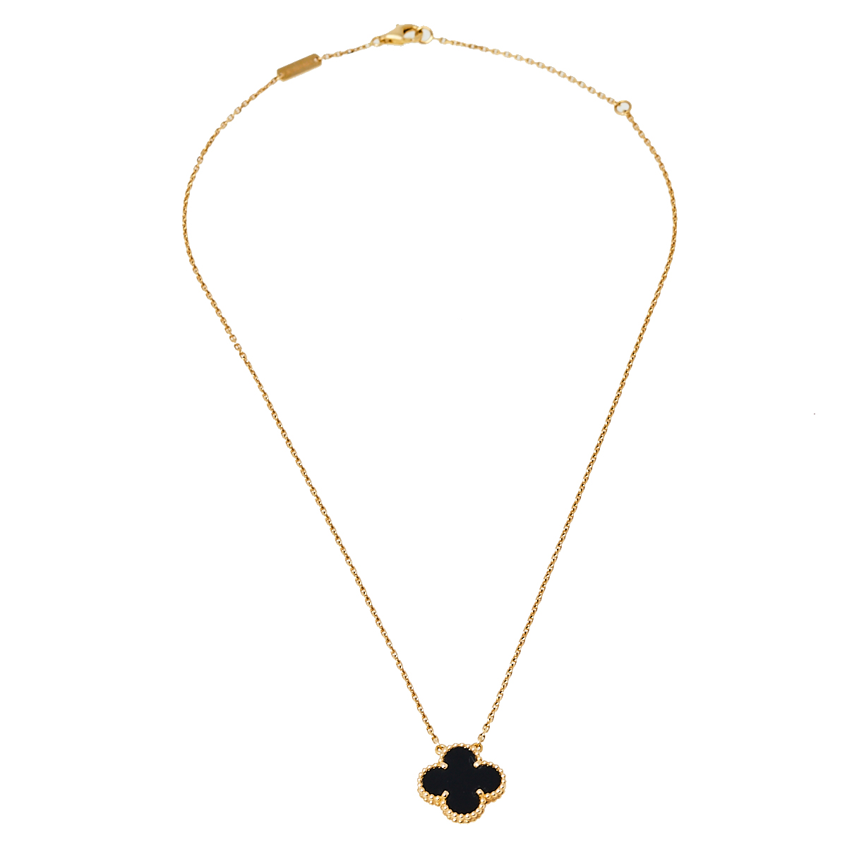 Van Cleef & Arpels Vintage Alhambra 18K Yellow Gold Onyx Pendant Necklace
Van Cleef & Arpels Vintage Alhambra 18K Yellow Gold Onyx Pendant Necklace