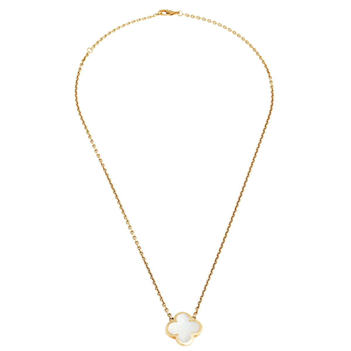 Van Cleef & Arpels Pure Alhambra Mother of Pearl 18K Yellow Gold Pendant Necklace
Van Cleef & Arpels Pure Alhambra Mother of Pearl 18K Yellow Gold Pendant Necklace