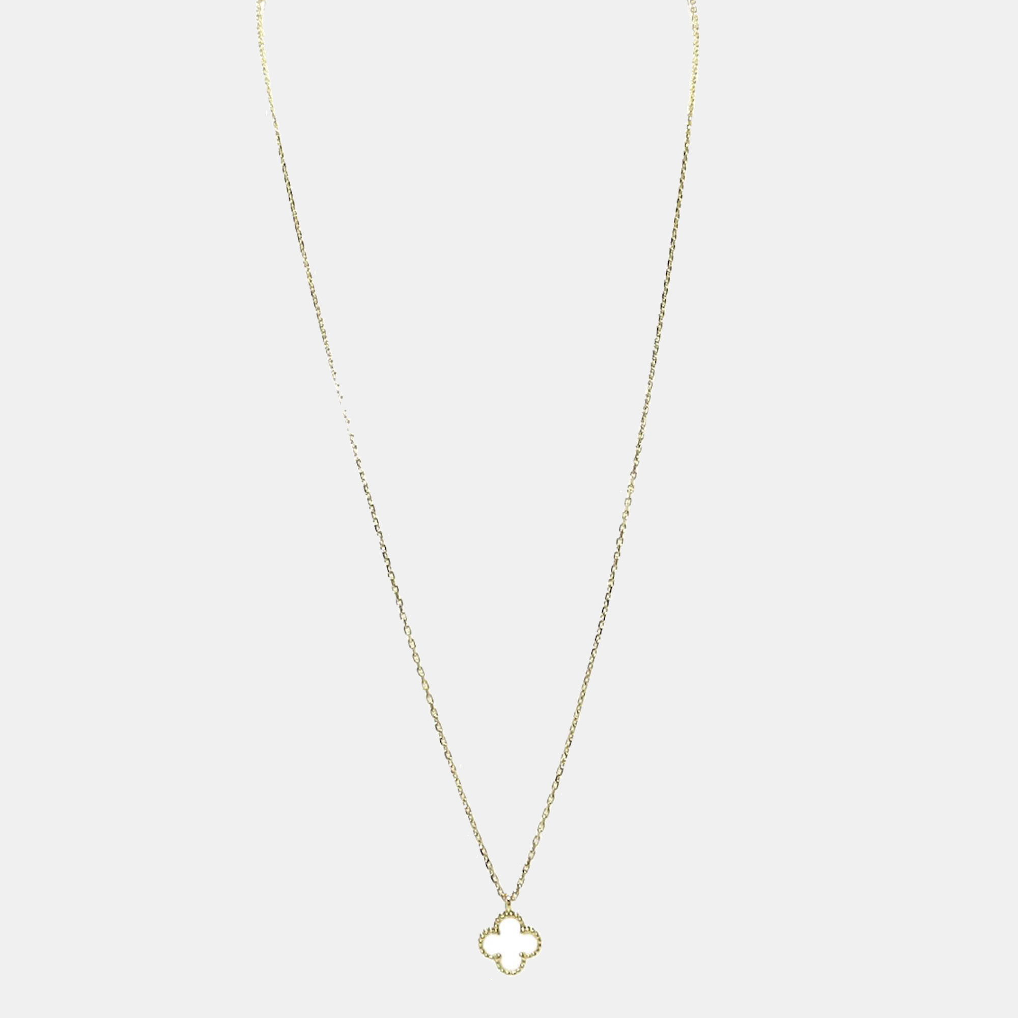 Van Cleef & Arpels Vintage Alhambra 18K Yellow Gold Mother of Pearl Necklace
Van Cleef & Arpels Vintage Alhambra 18K Yellow Gold Mother of Pearl Necklace