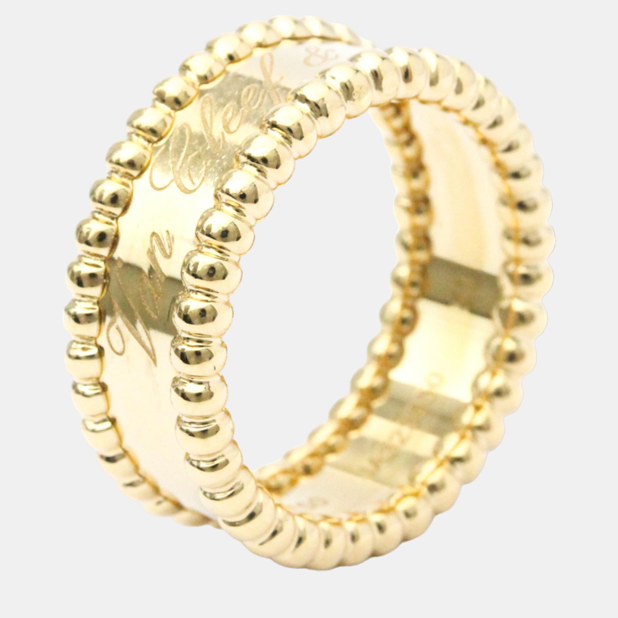 Van Cleef & Arpels Perlée 18K Yellow Gold Ring EU 51