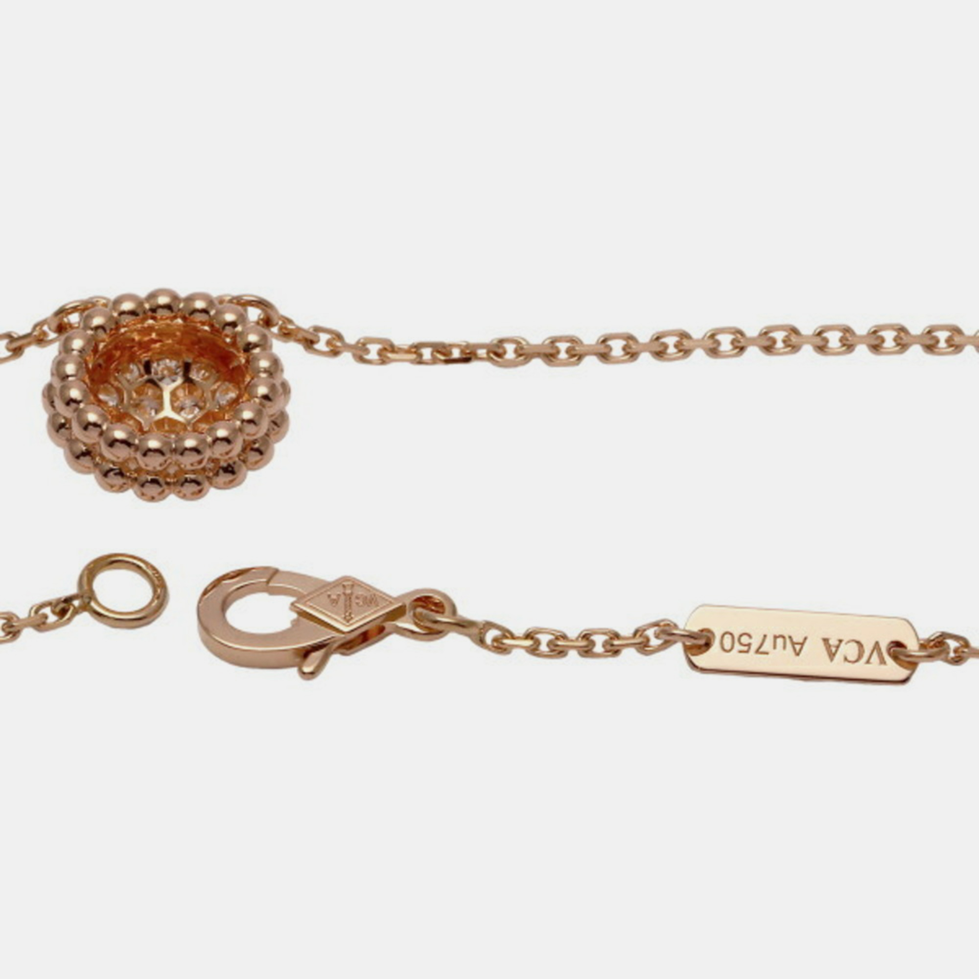 Van Cleef & Arpels Perlée 18K Rose Gold Diamond Necklace