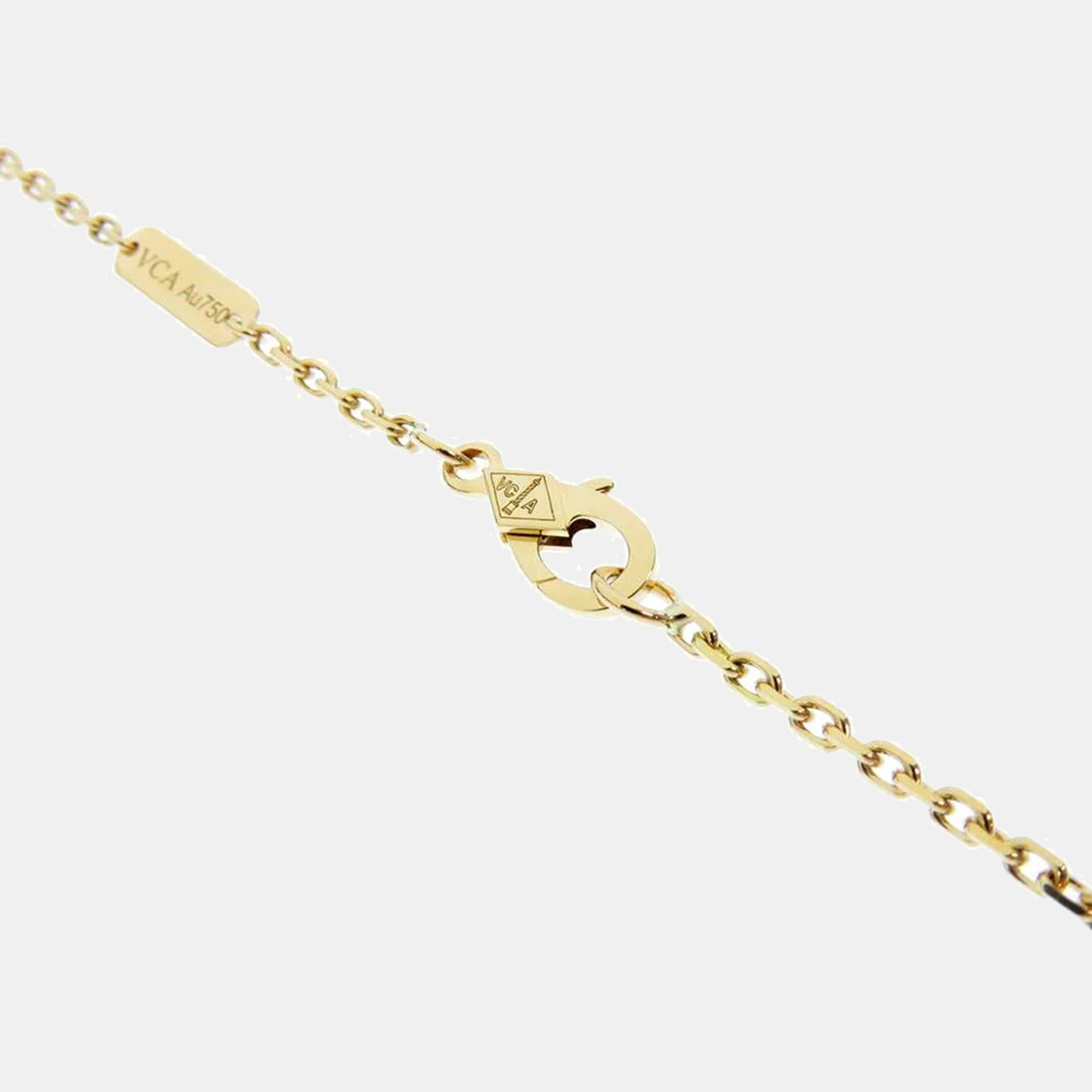 Van Cleef & Arpels Carnelian 18K Yellow Gold Magic Alhambra Long Necklace