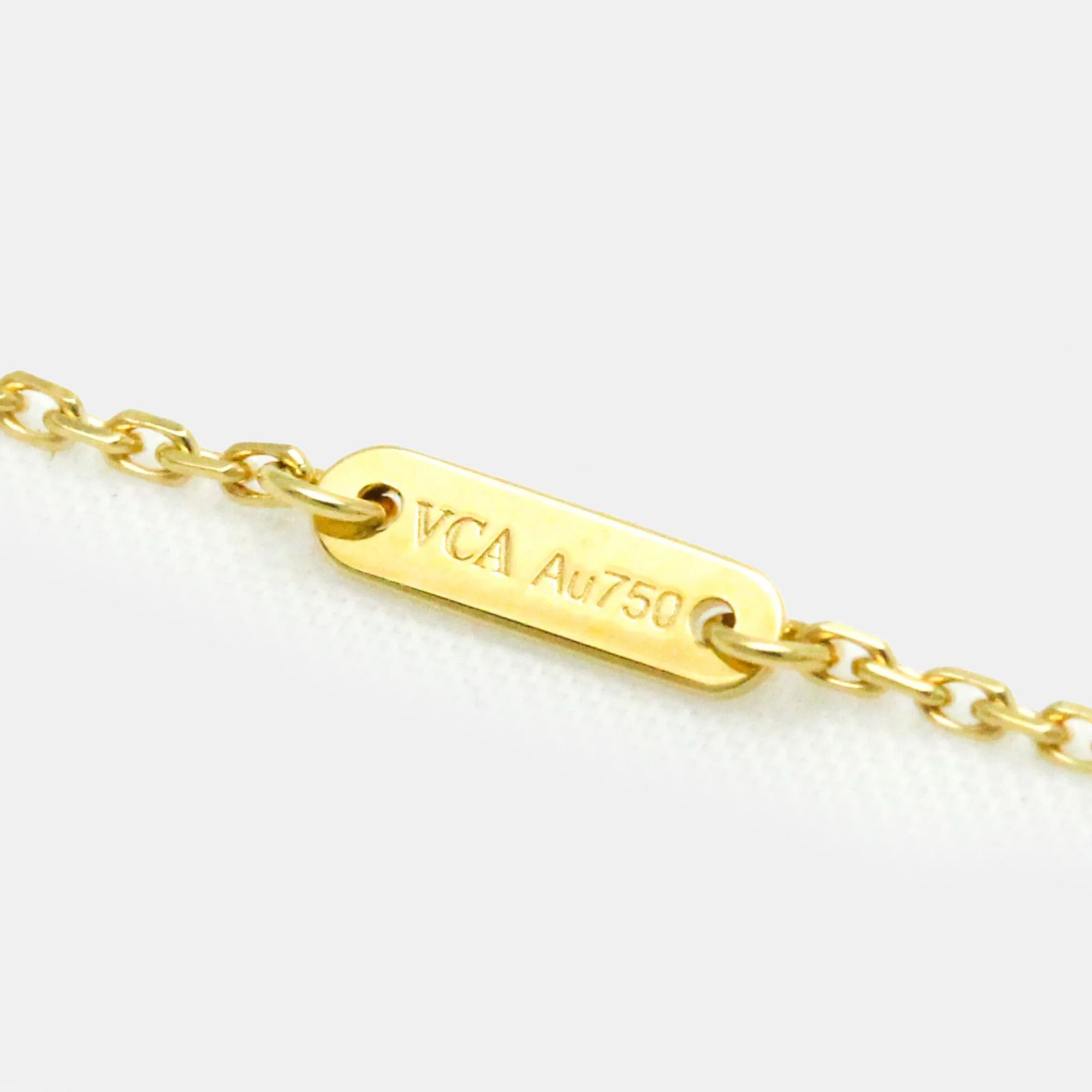 Van Cleef & Arpels 18K Yellow Gold And Diamond Frivole Pendant Necklace