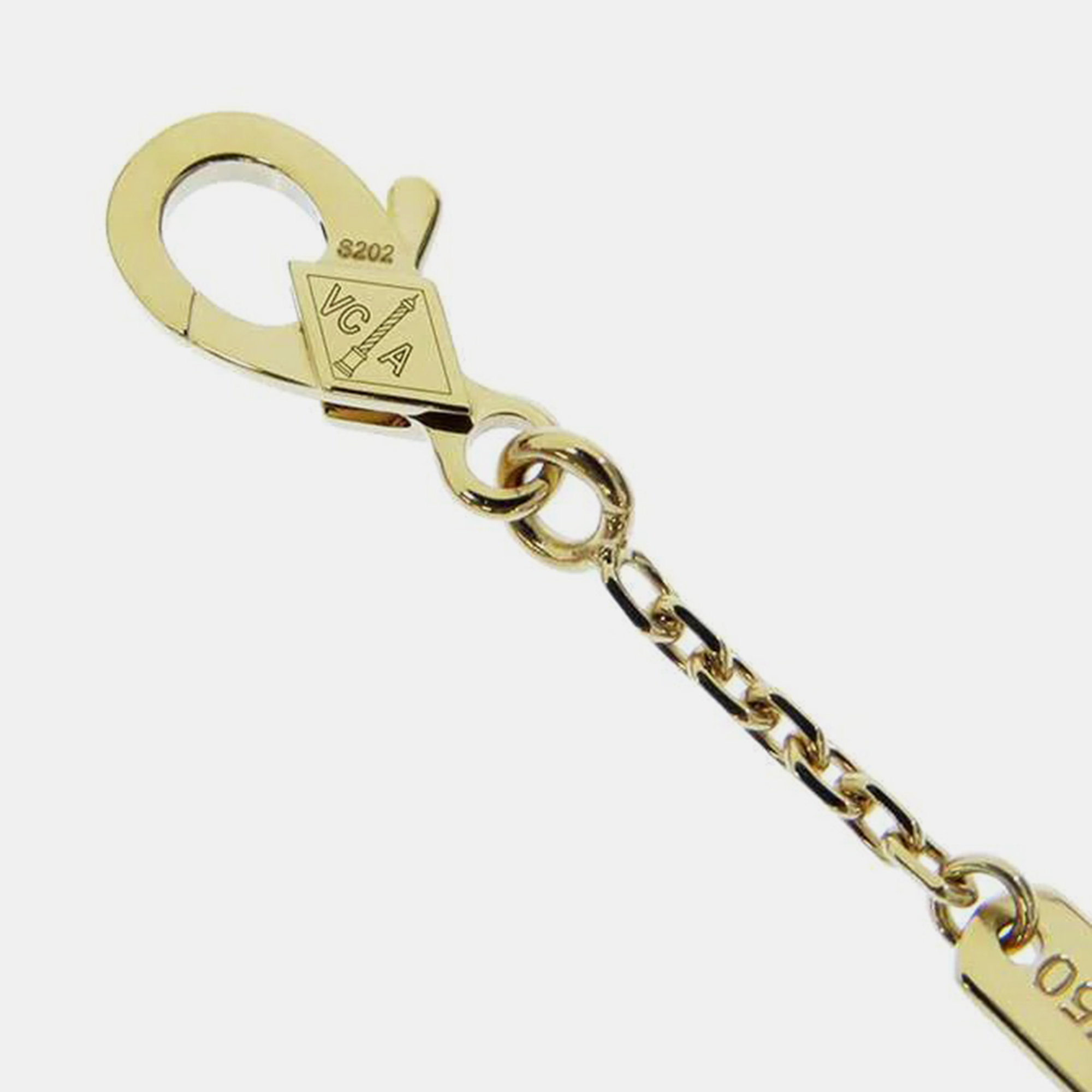 Van Cleef & Arpels 18 K Yellow Gold Vintage Alhambra Guilloch Pendant Necklace