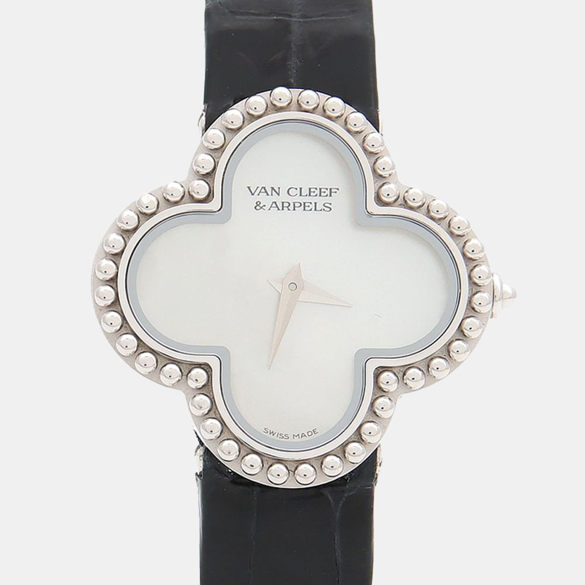 Van Cleef & Arpels Alhambra Quartz MOP White Gold Women's Wristwatch 25.5 mm
Van Cleef & Arpels Alhambra Quartz MOP White Gold Women's Wristwatch 25.5 mm