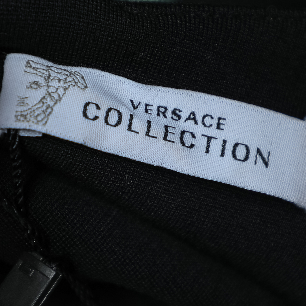 Versace Collection Black Knit Sleeveless Shift Dress M