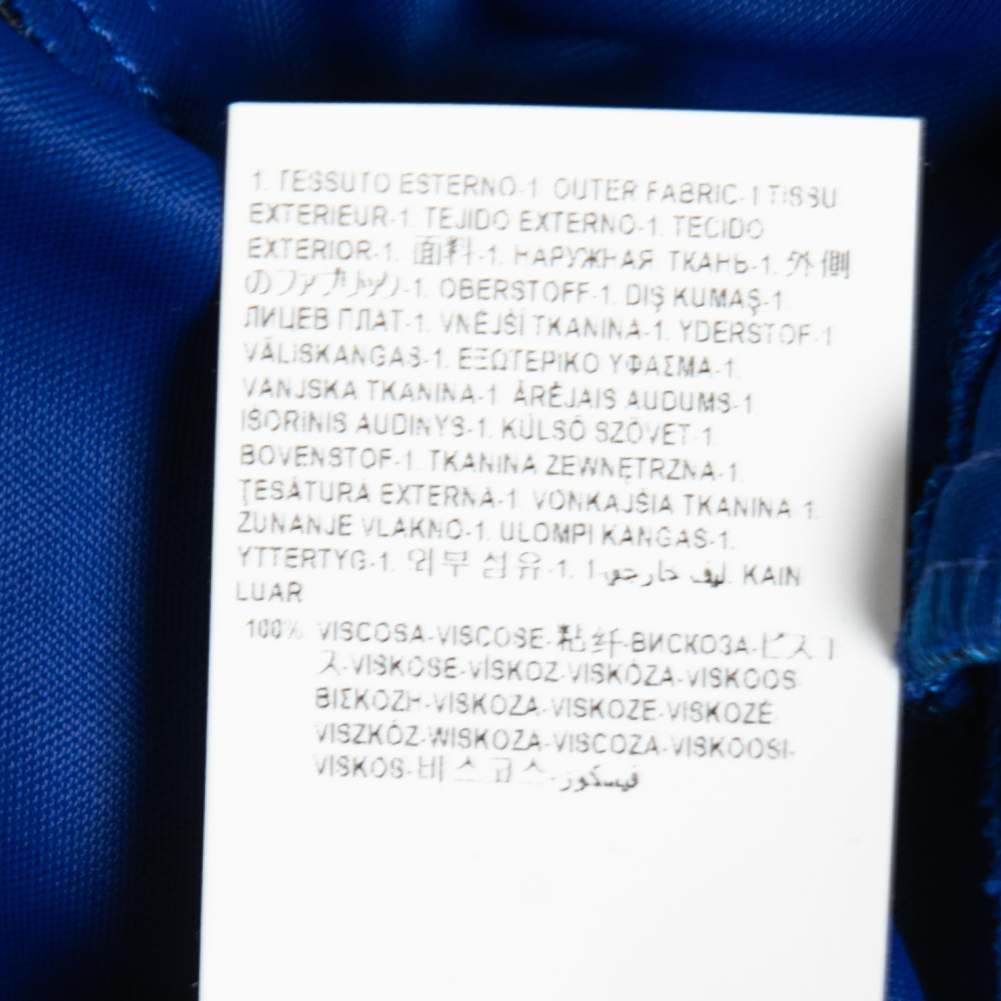 Versace Collection Blue Knit Tie Detail Blouse M