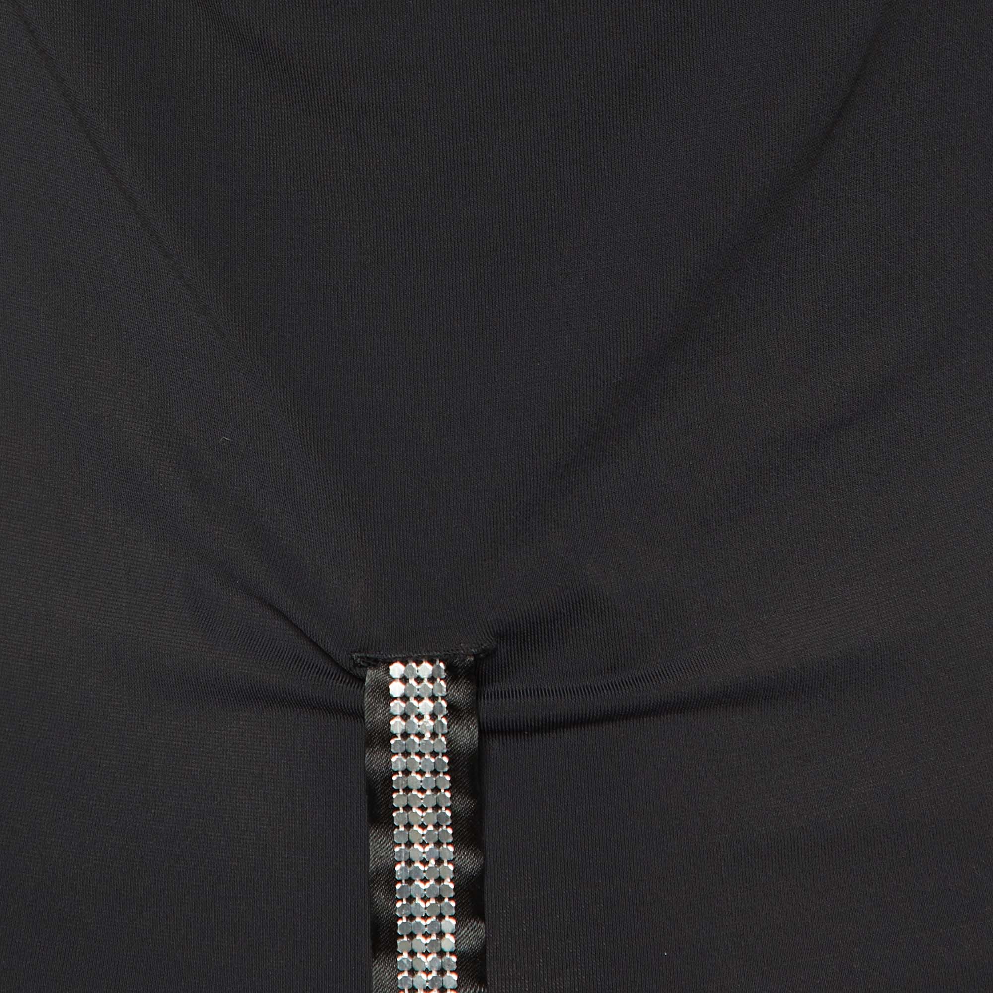 Versace Jeans Couture Black Jersey Trim Detail T-Shirt L