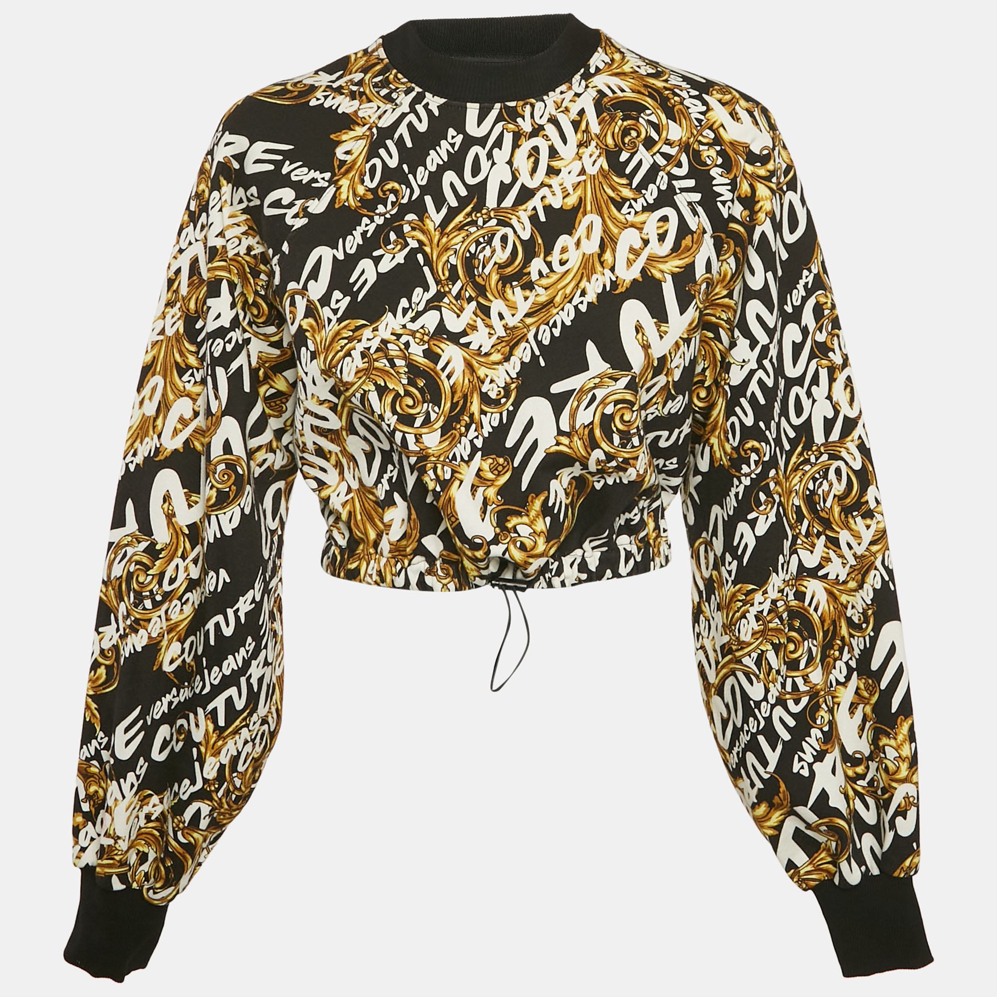 Versace Jeans Couture Black Logo Baroque Print Cotton Sweatshirt XS
Versace Jeans Couture Black Logo Baroque Print Cotton Sweatshirt XS