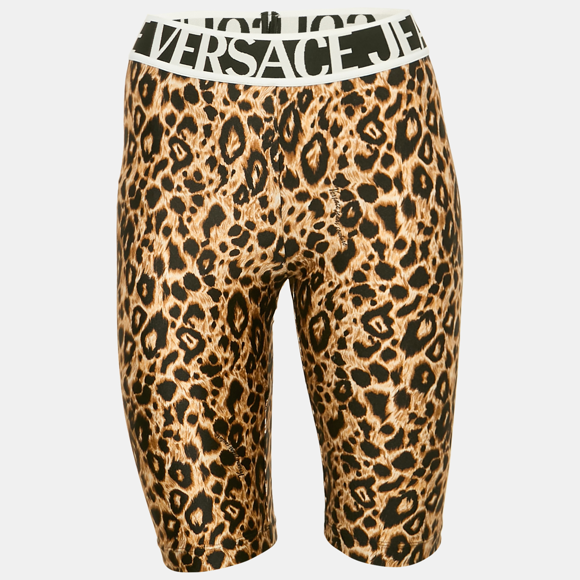 Versace Jeans Couture Brown Leopard Print Jersey Bermuda Shorts S
Versace Jeans Couture Brown Leopard Print Jersey Bermuda Shorts S