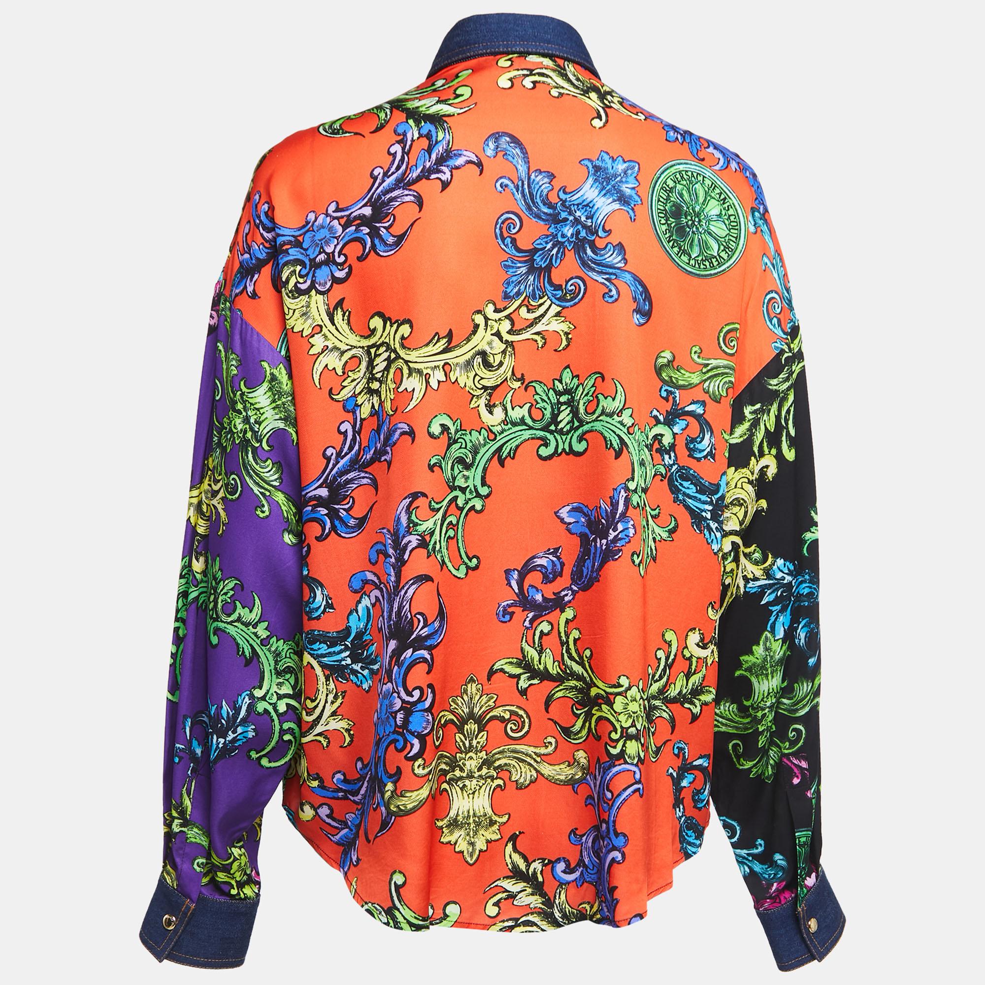 

Versace Jeans Couture Multicolor Baroque Printed Viscose Shirt