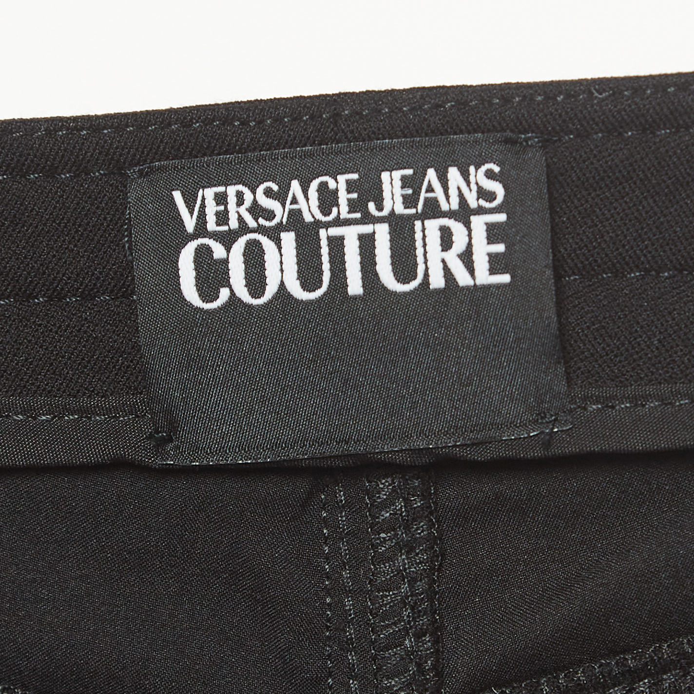 Versace Jeans Couture Black Belt Pocket Detail Skinny Pants L