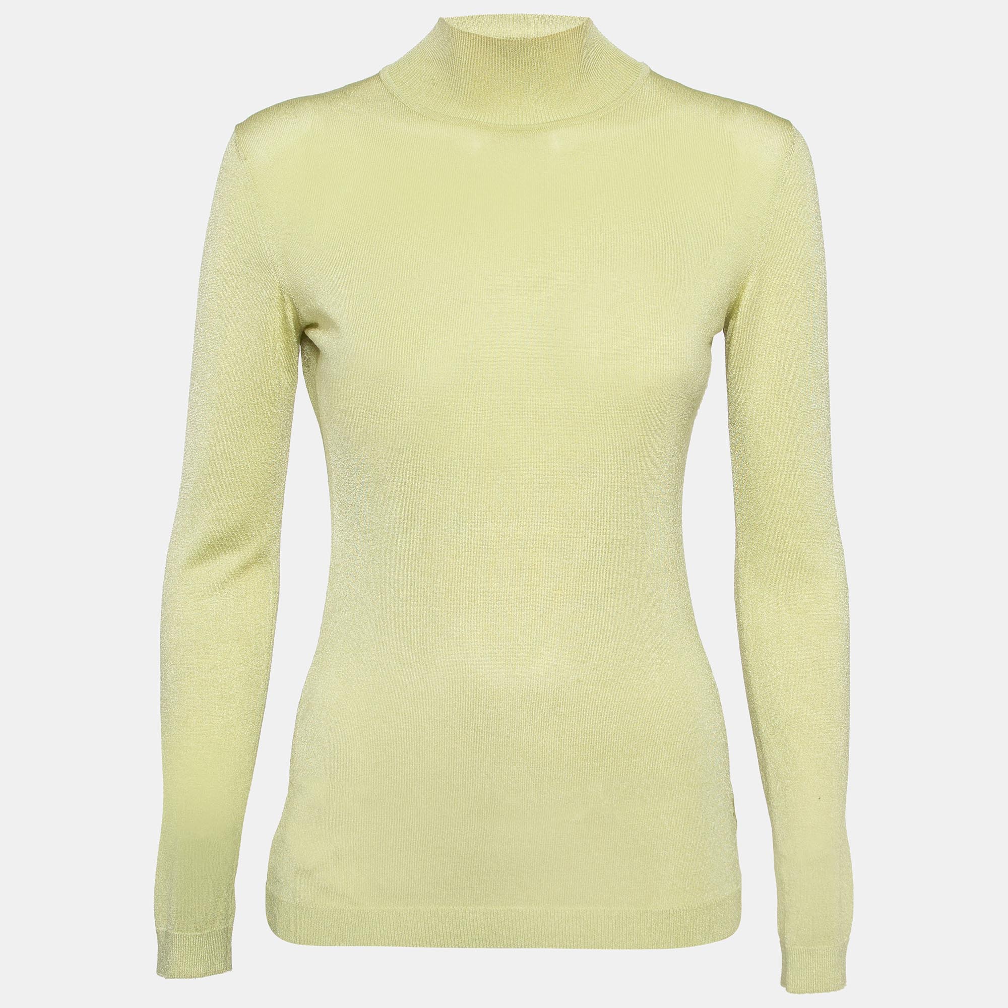 

Versace Jeans Couture Lime Green Knit Back Open Sweatshirt