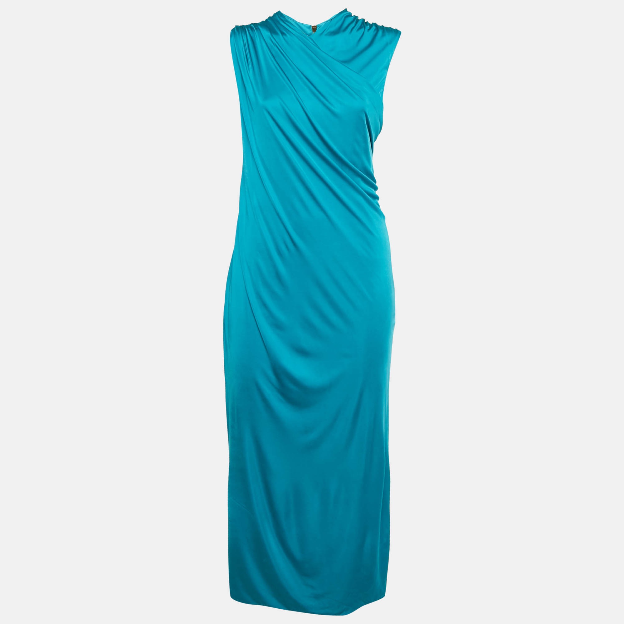 Versace Blue Jersey Ruched Bodycon L
Versace Blue Jersey Ruched Bodycon L