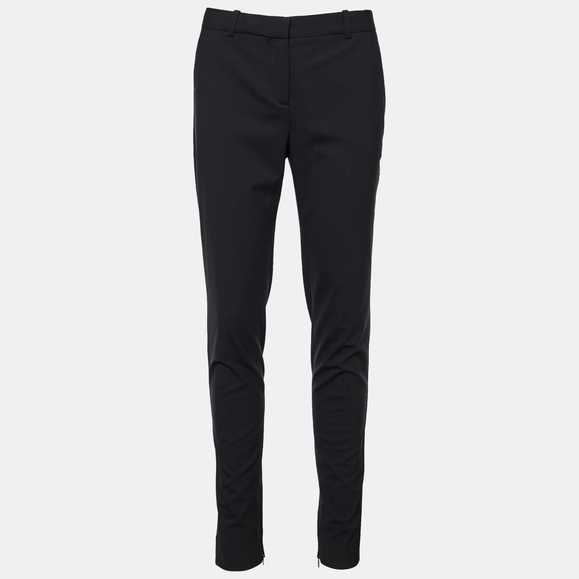 Versace Black Stretch Wool Tailored Trousers XL