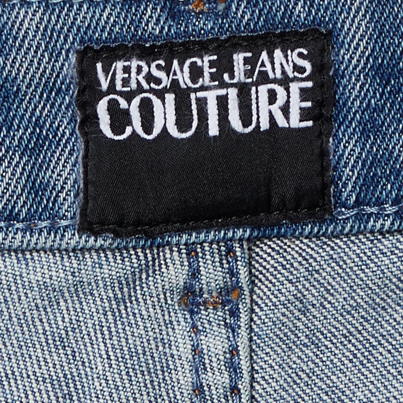 Versace Jeans Couture Blue Rhinestone Embellished Denim Skinny Jeans L