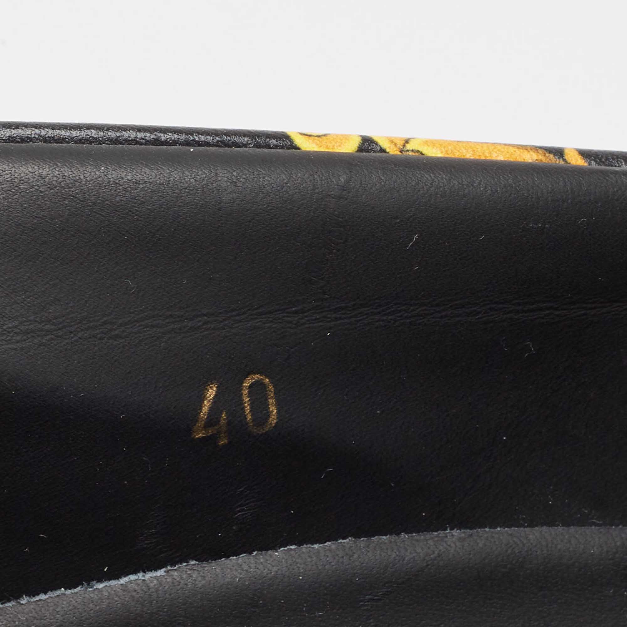 Versace Multicolor Leather Medusa  Slip On Sneakers Size 40