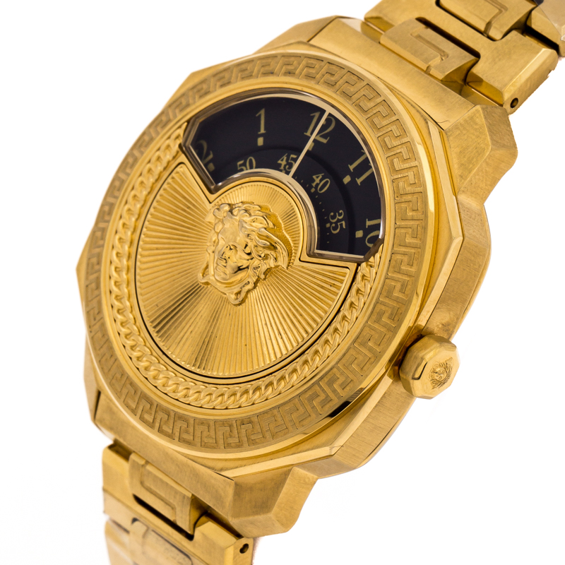 

Versace Black Gold Plated Stainless Steel Dylos Icon VQU05
