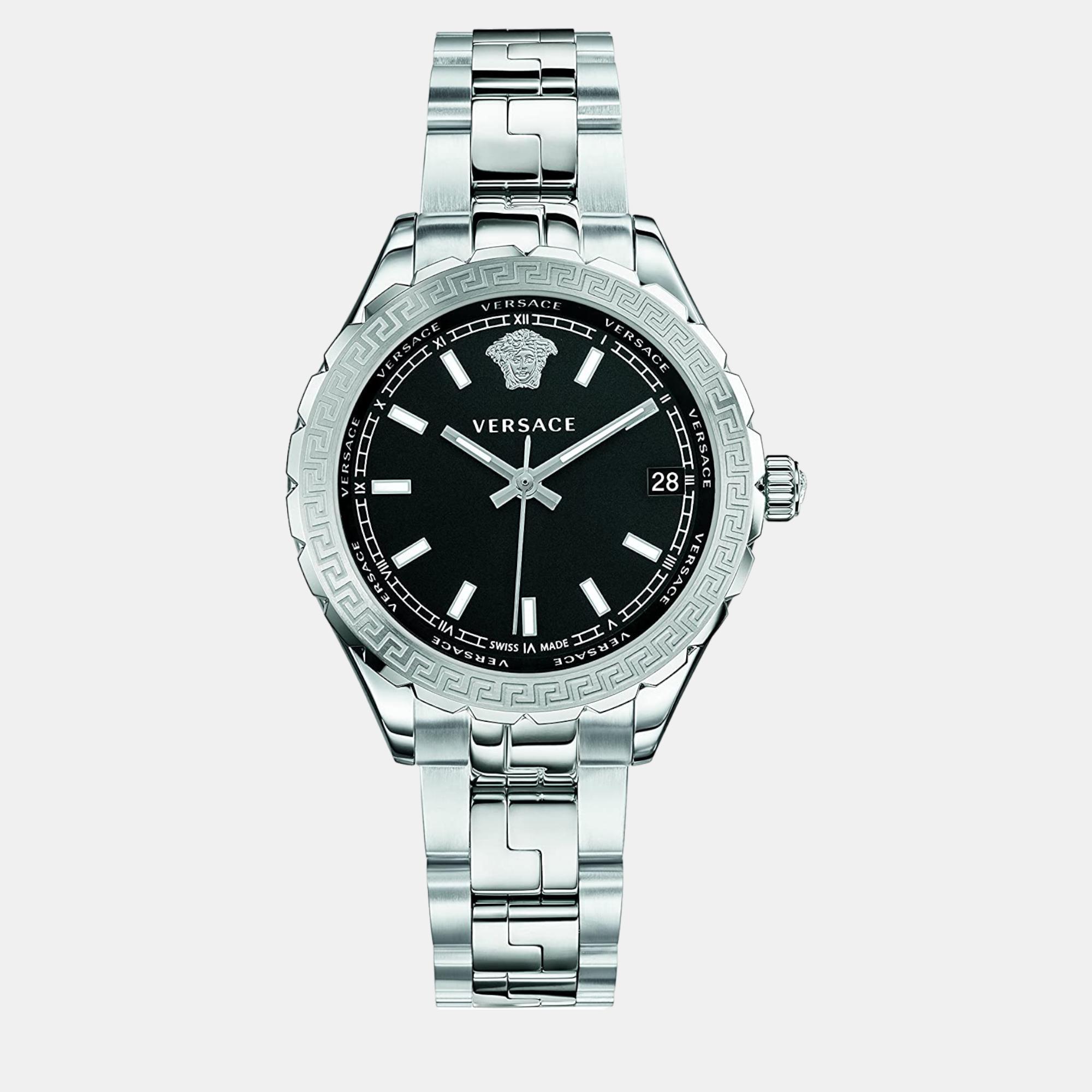 

Versace Women's Hellenyium  Quartz Watch V12020015, Black