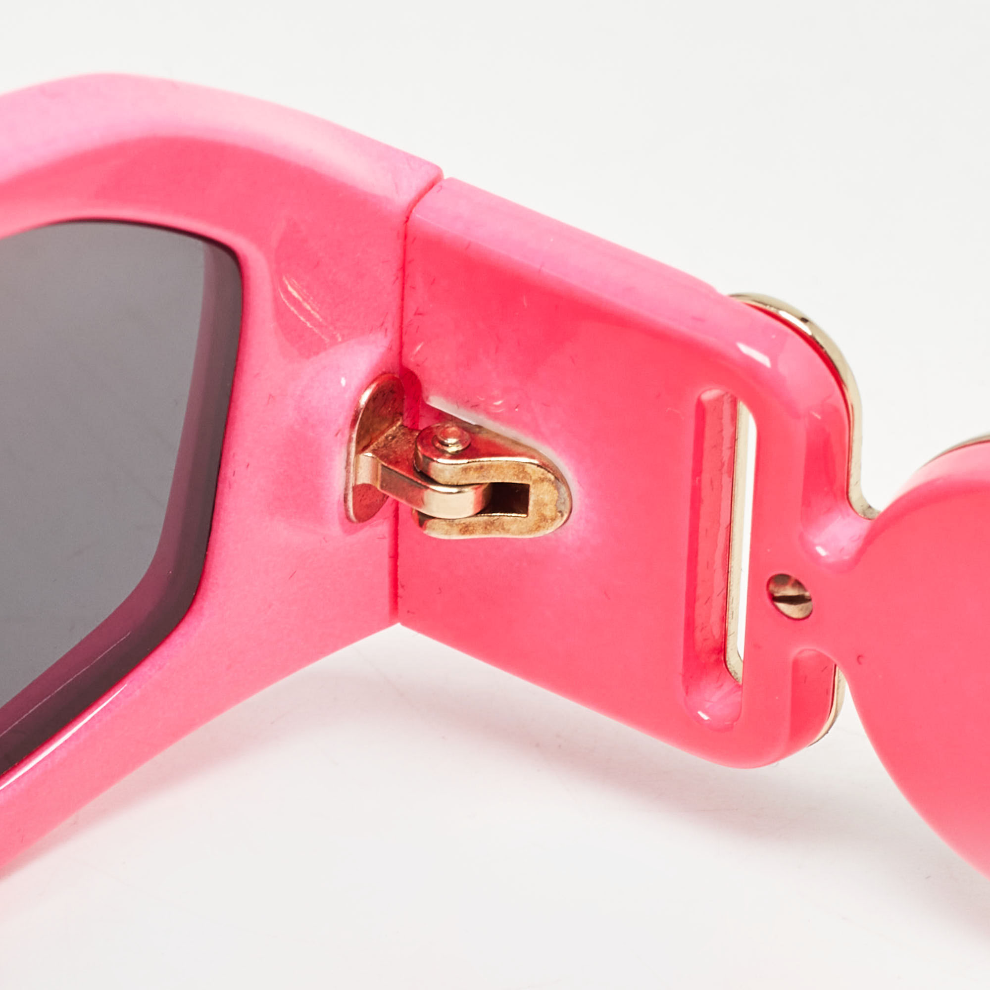 Versace Pink/Black MOD 4361 Medusa Biggie Rectangular Sunglasses