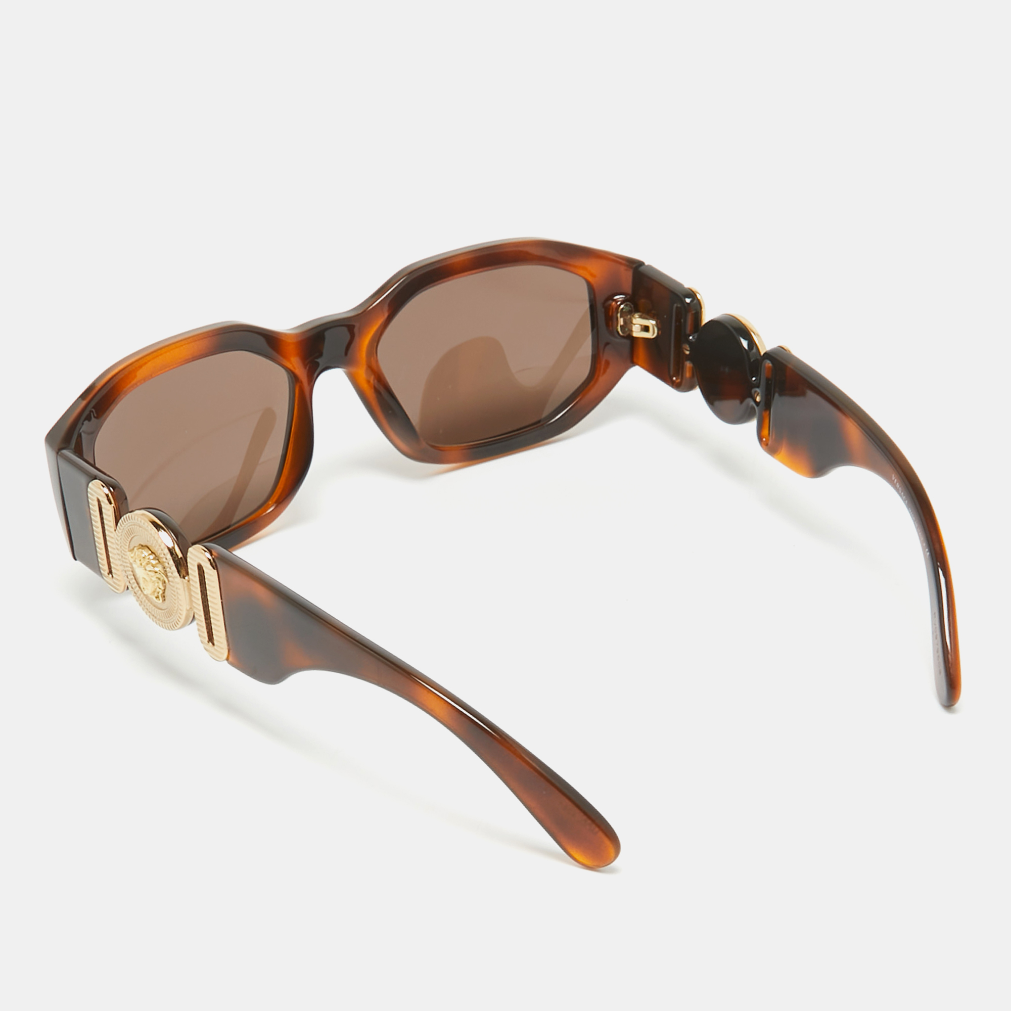 Versace Tortoise Brown MOD. 4361 Medusa Biggie Rectangular Sunglasses