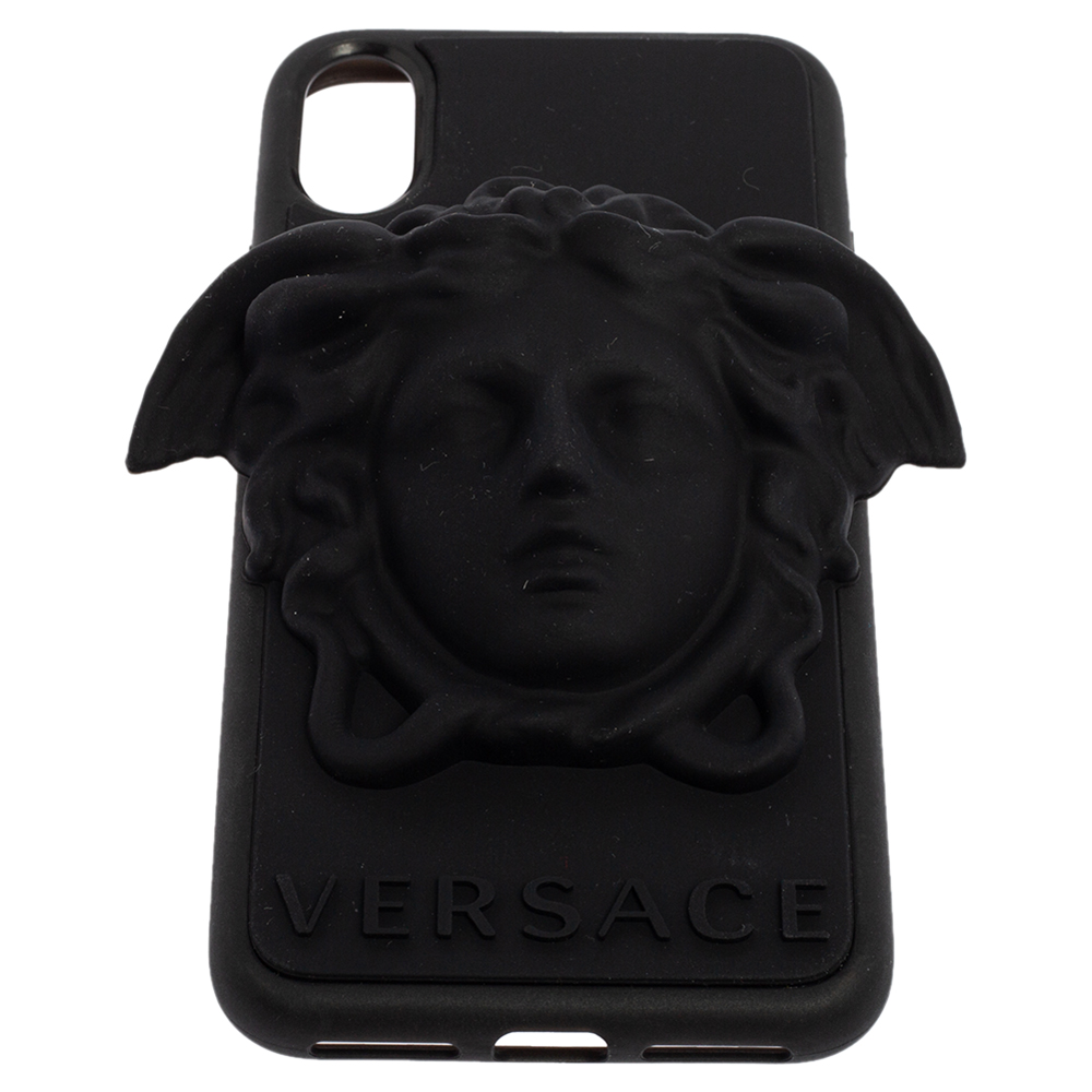 Versace Black Silicone Medusa IPhone X Cover