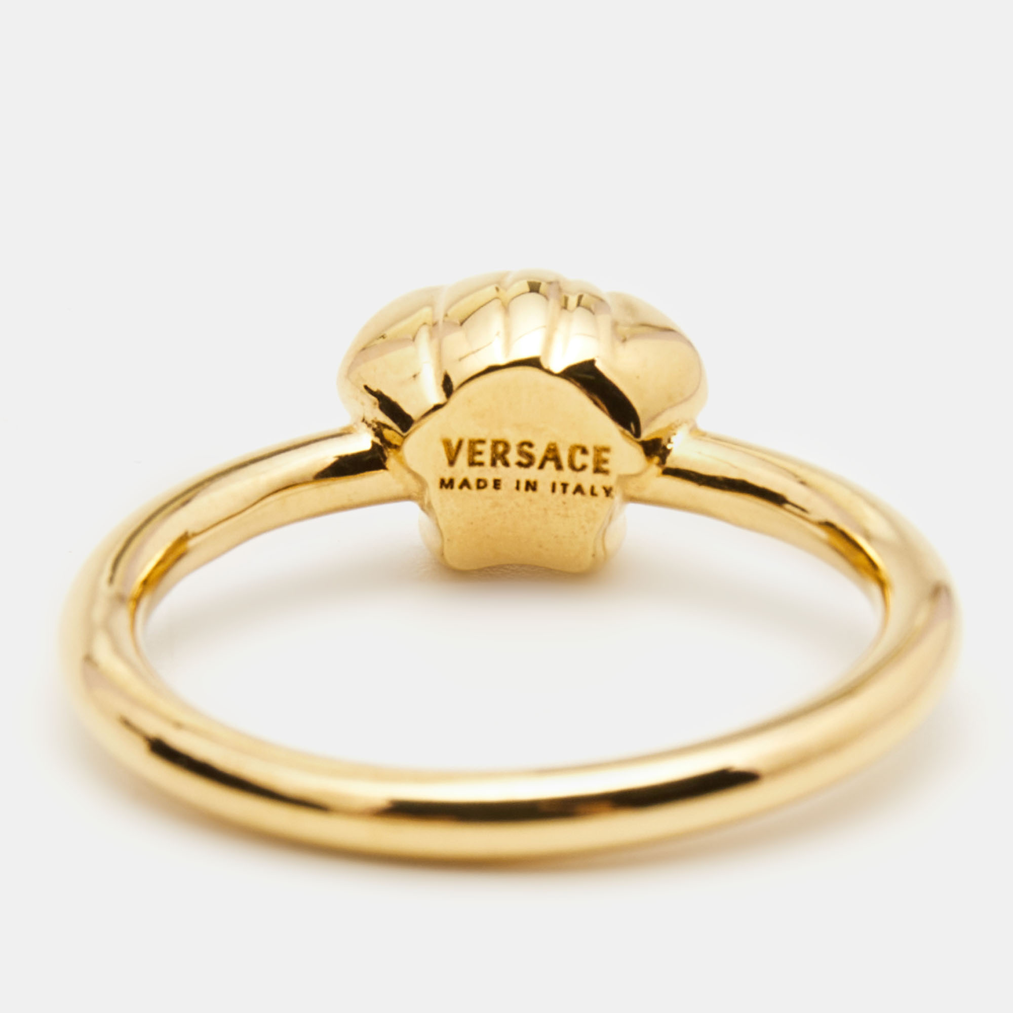 Versace  Medusa Gold Tone  Ring Size 63